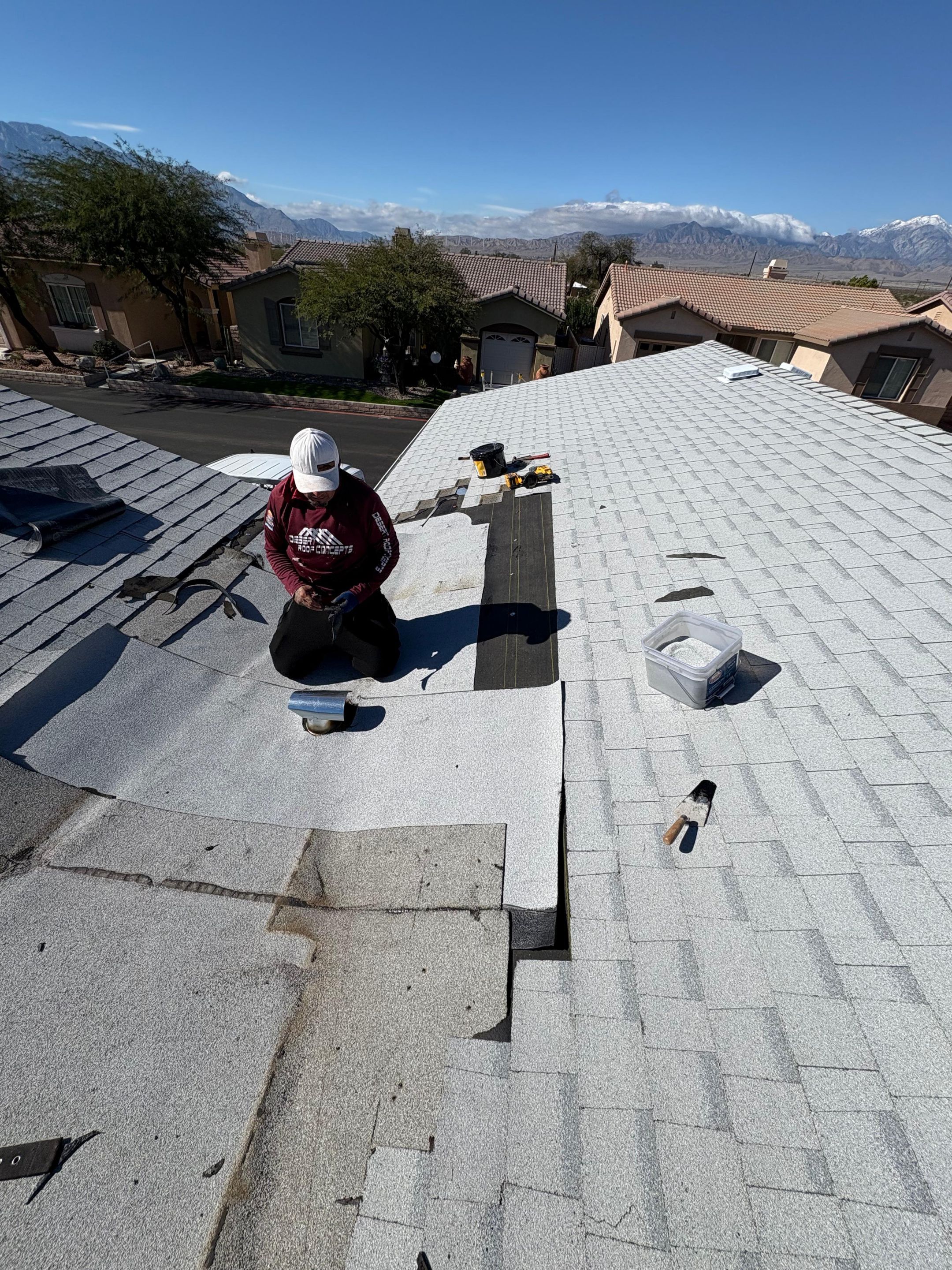 Project in Desert Hot Springs by Desert Roof Concepts