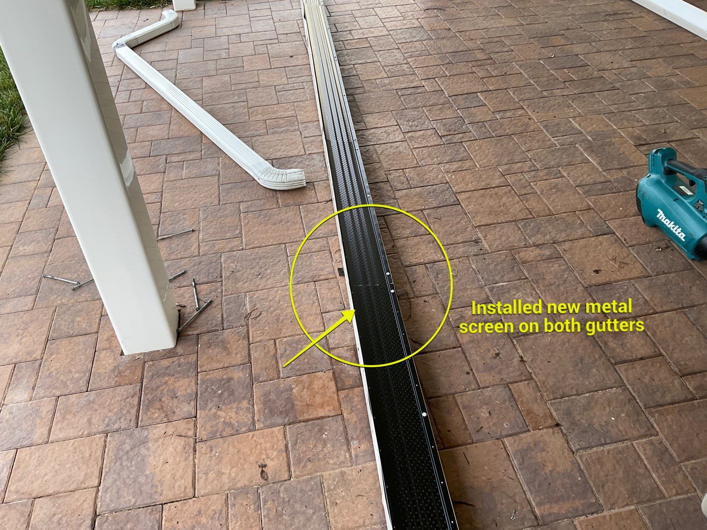 Deck Repair using Rain Drop Gutter covers by Alpha Design Services