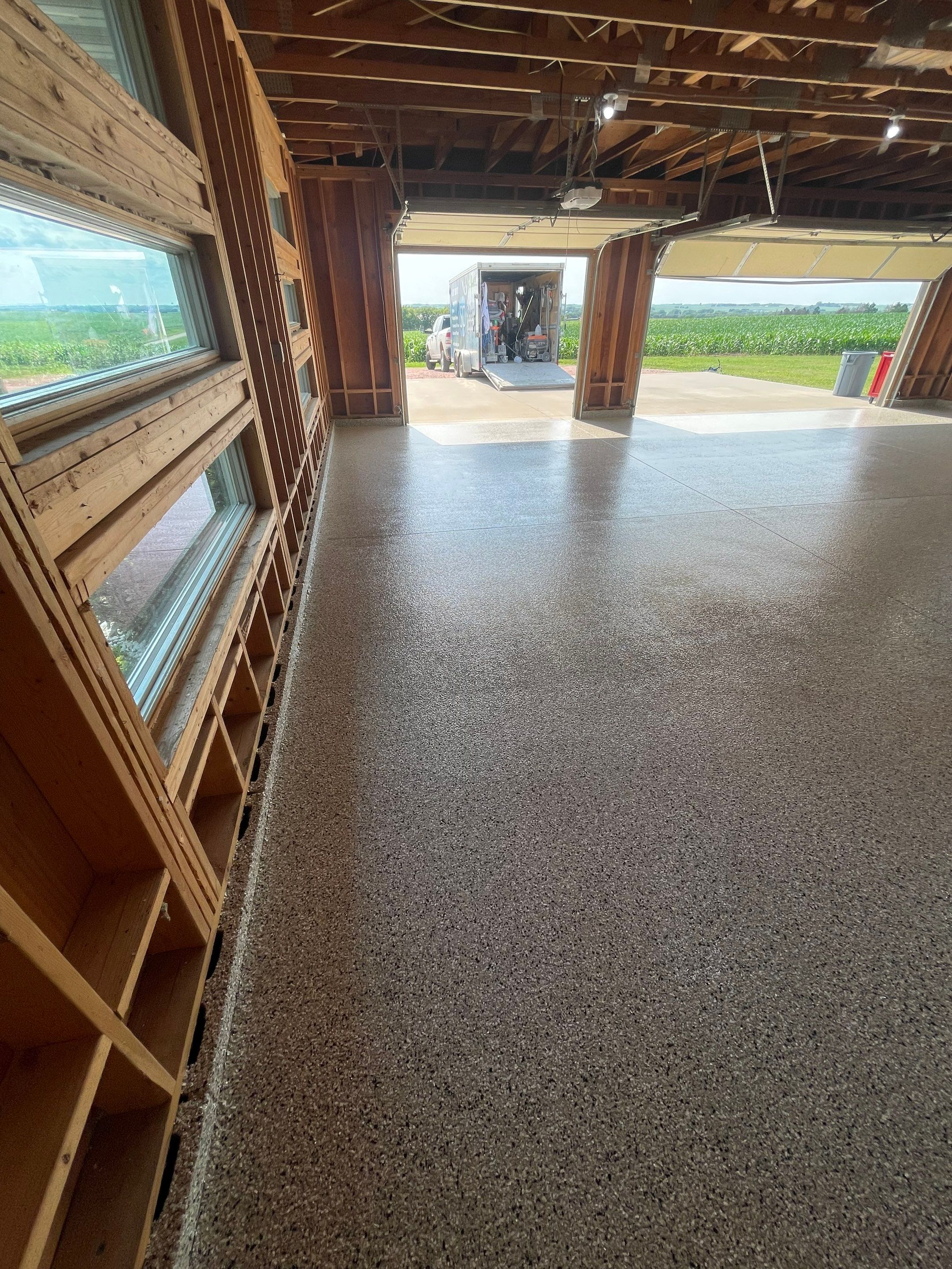 Cabin Fever Coating for Detached Garage in Dell Rapids by Select Painting, Coatings & Garage Cabinets