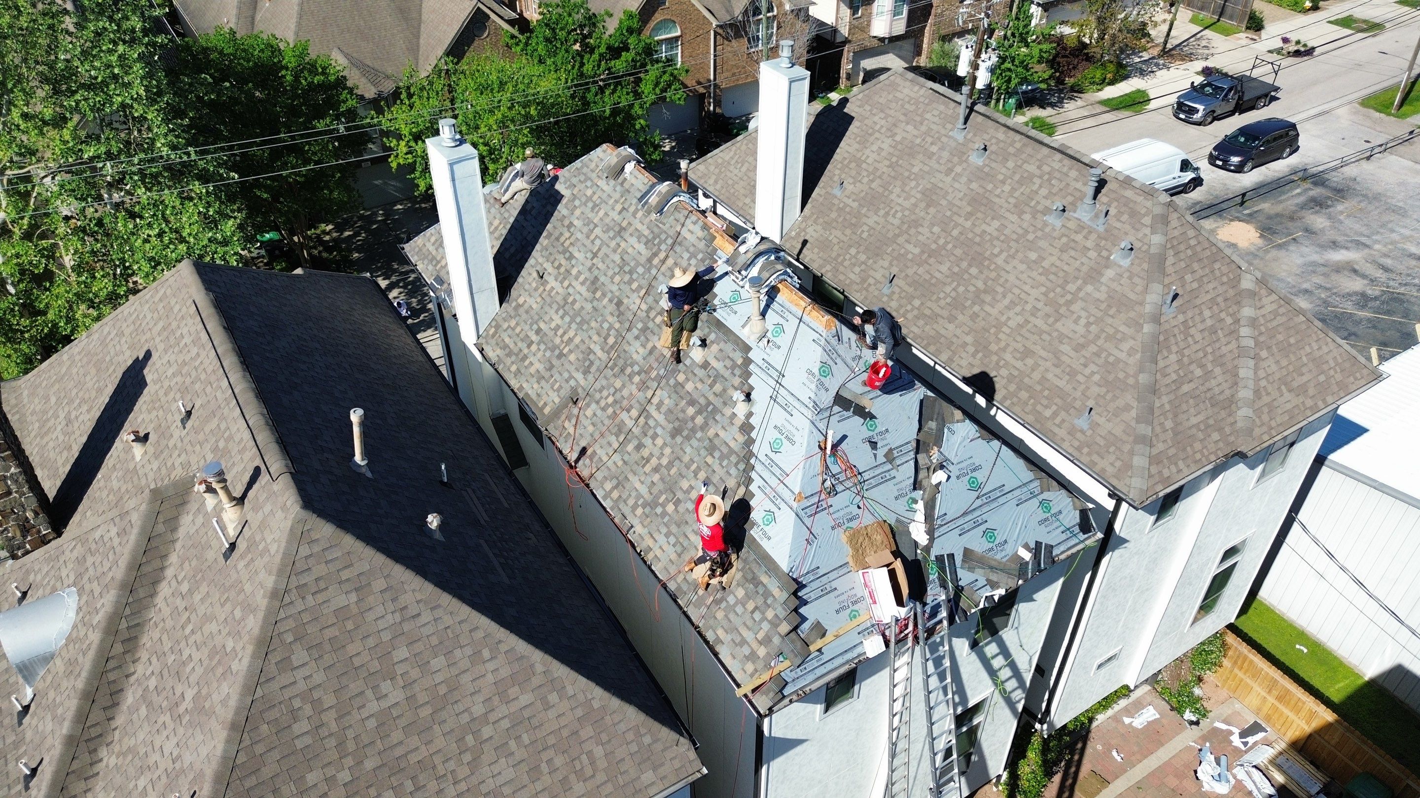 Roof Replacement using IKO Nordic in the Heights! by Core Four Roofing