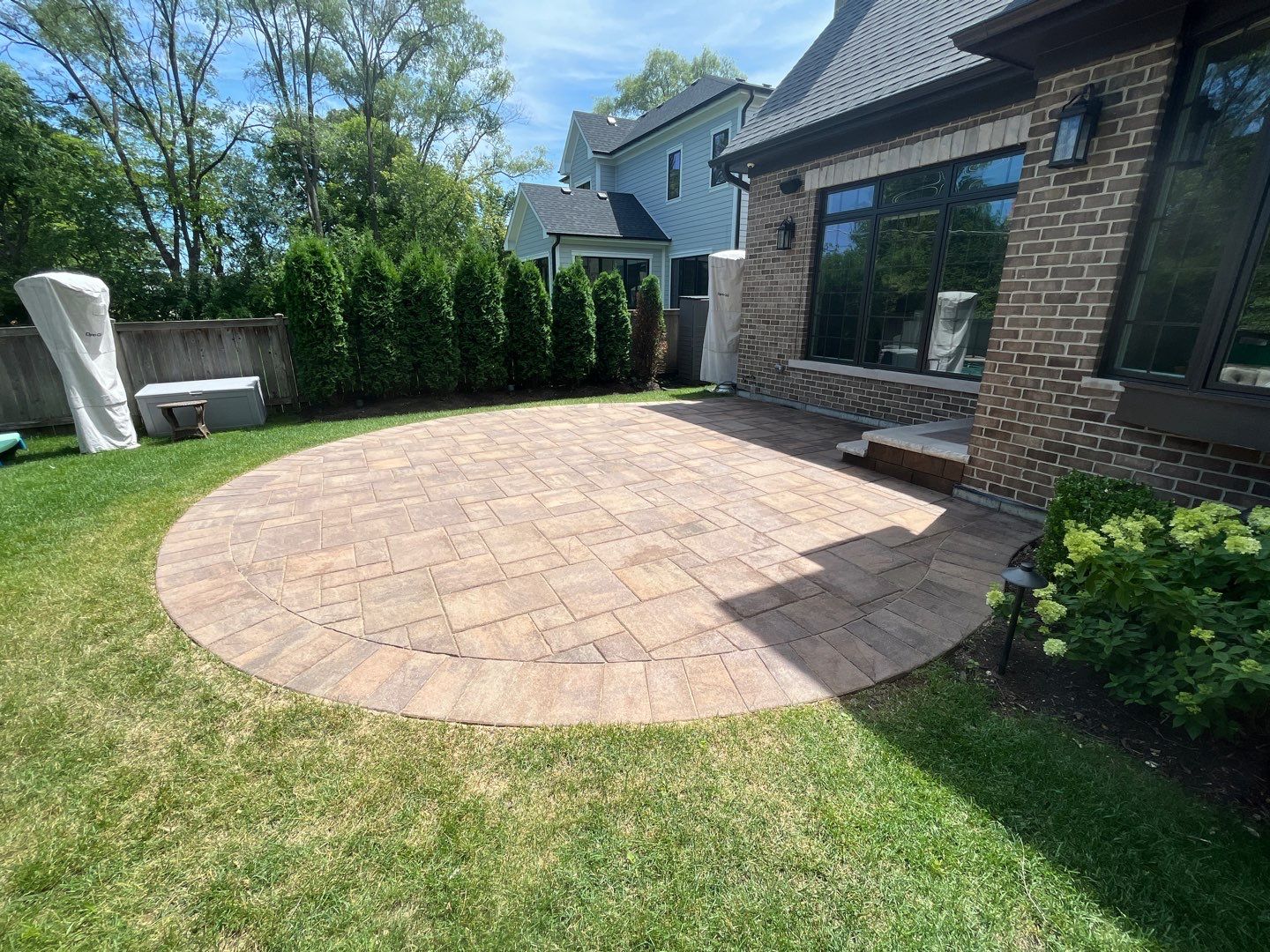 Brick paver clean, sand and seal by Northern Power Washing LLC.