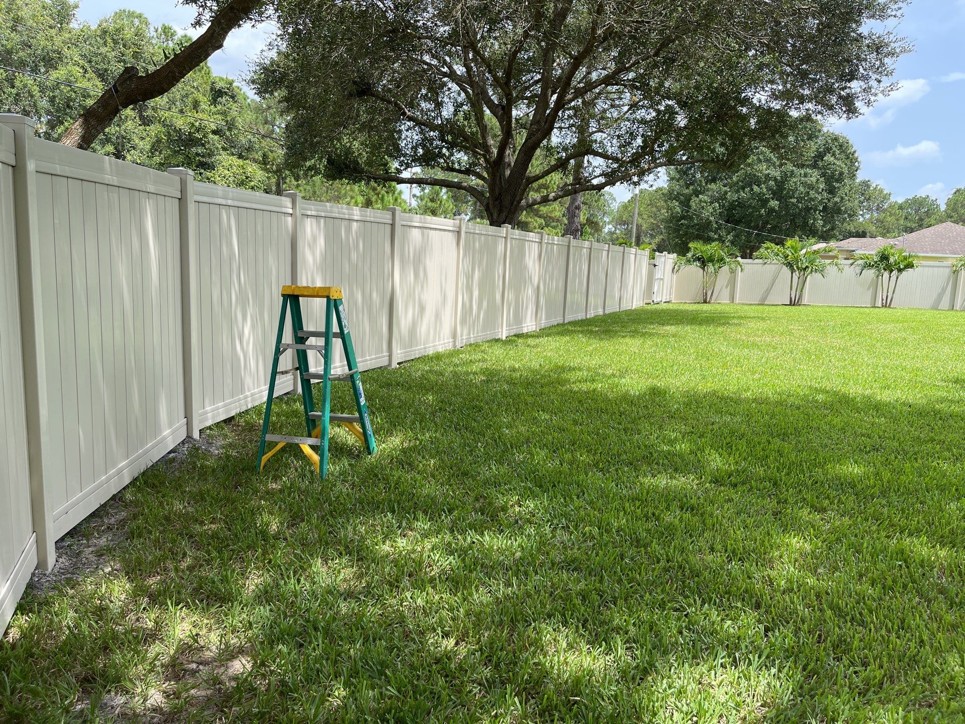 North Port, FL Tan Vinyl Privacy Fence  by Asap fence and gates, LLC