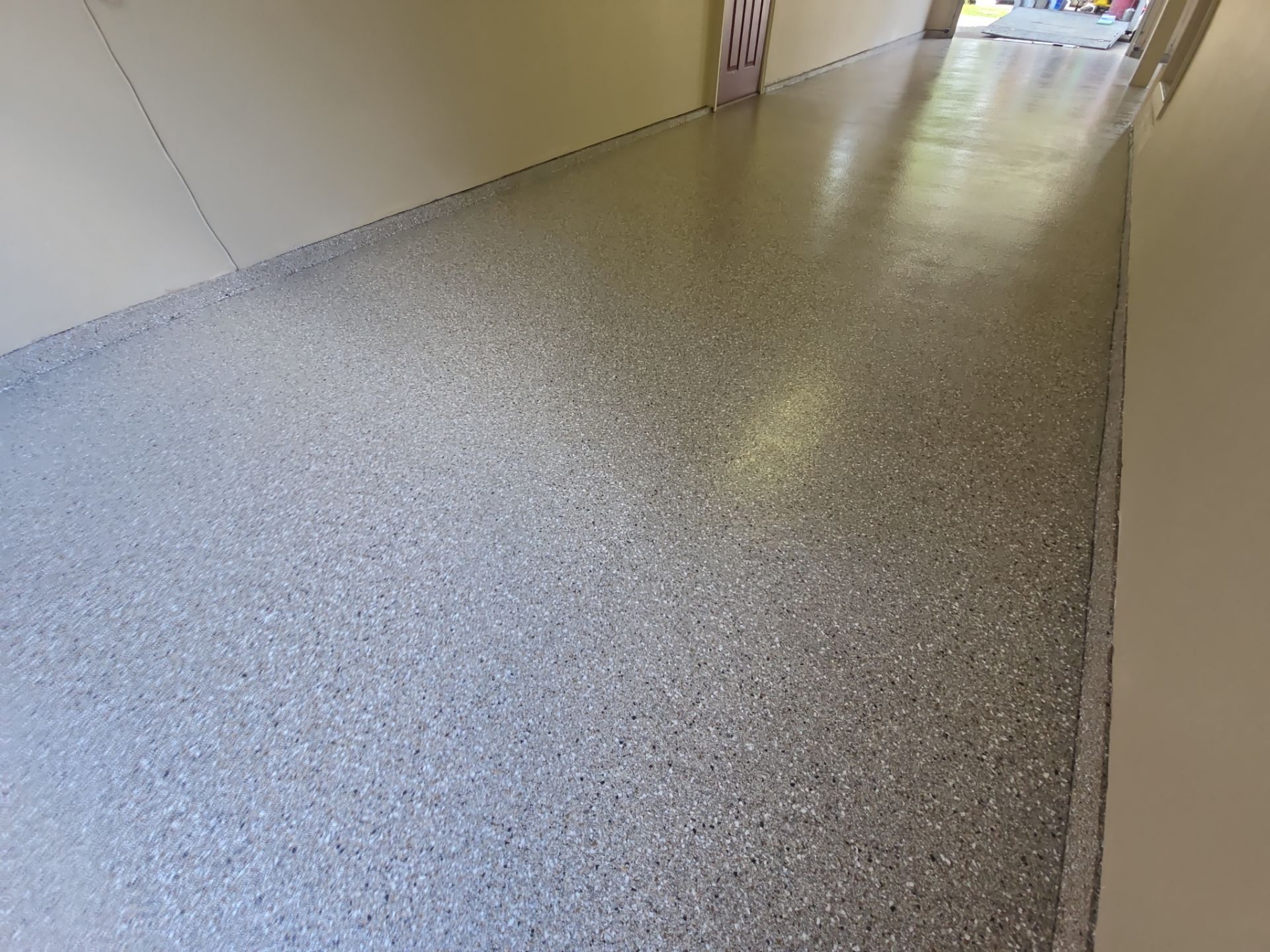 Garage Transformation using Claystone Hybrid by Croc Coatings, LLC
