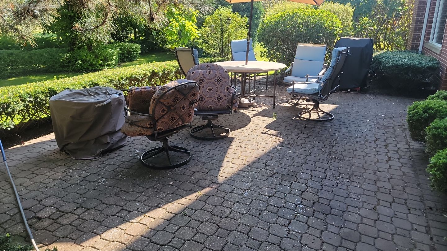 Brick paver repair, clean and seal by Northern Power Washing LLC.