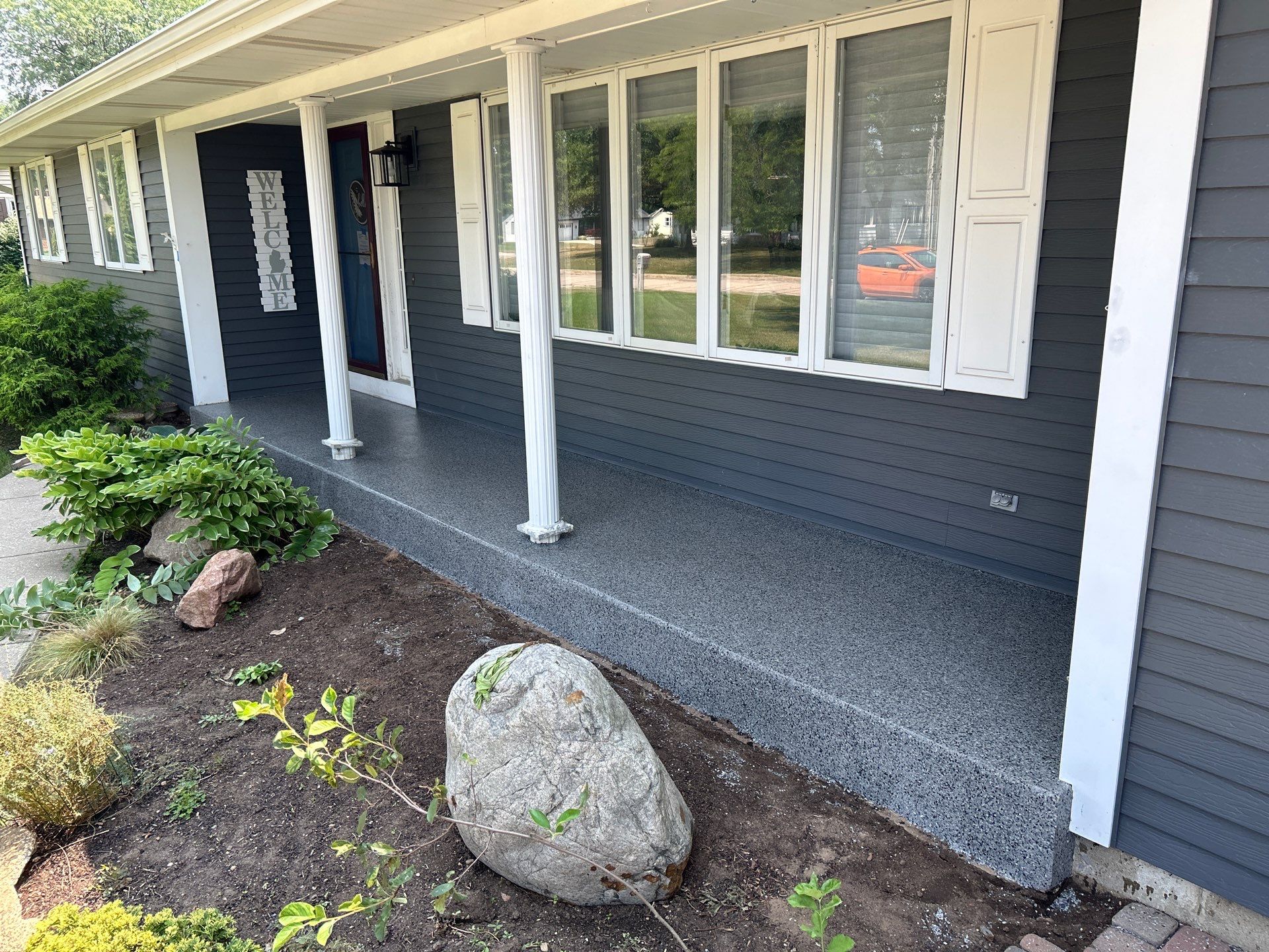 Front Porch Coating in Vicksburg, MI! by Innovative Spaces / Innovative Concrete Coatings