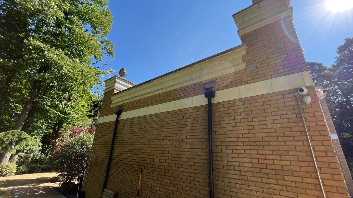 Stone Work Cleaning using Honda 15lpm Low Pressure Washing Machine by Ges Exterior Cleaning ltd