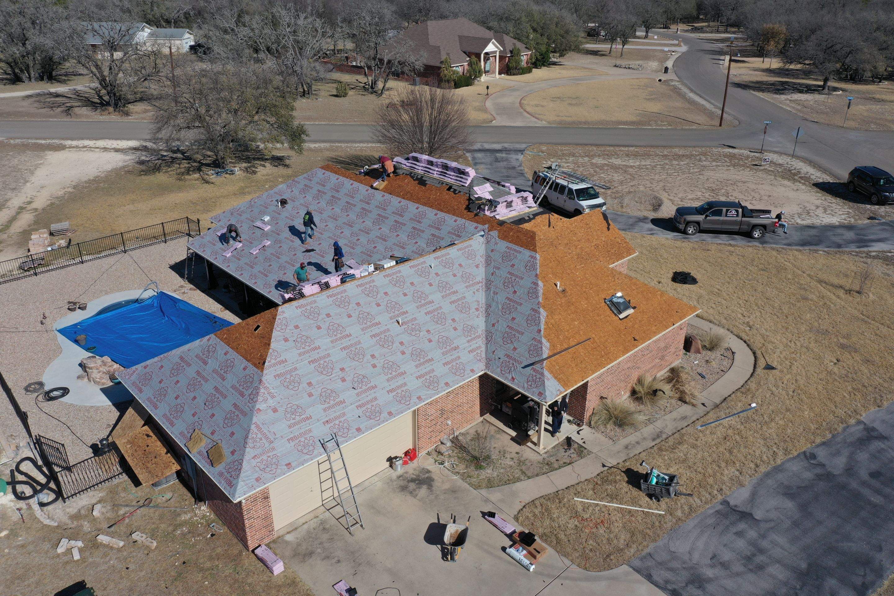 Residential Roof Replacement using Owens Corning - Duration - Colonial Slate by Action Exteriors Austin