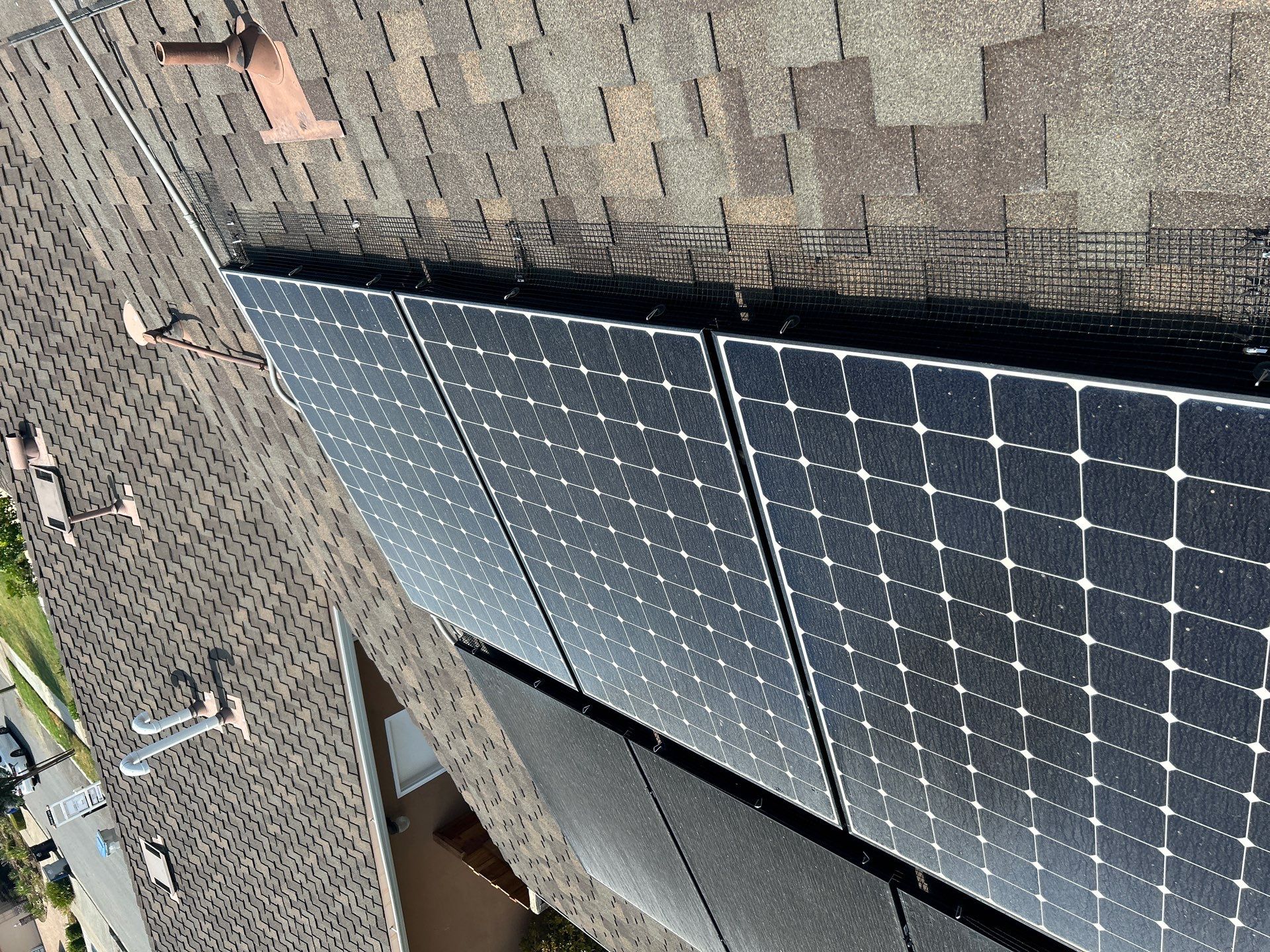 Solar Panel Critter Guard Installation by All One Solar Shine