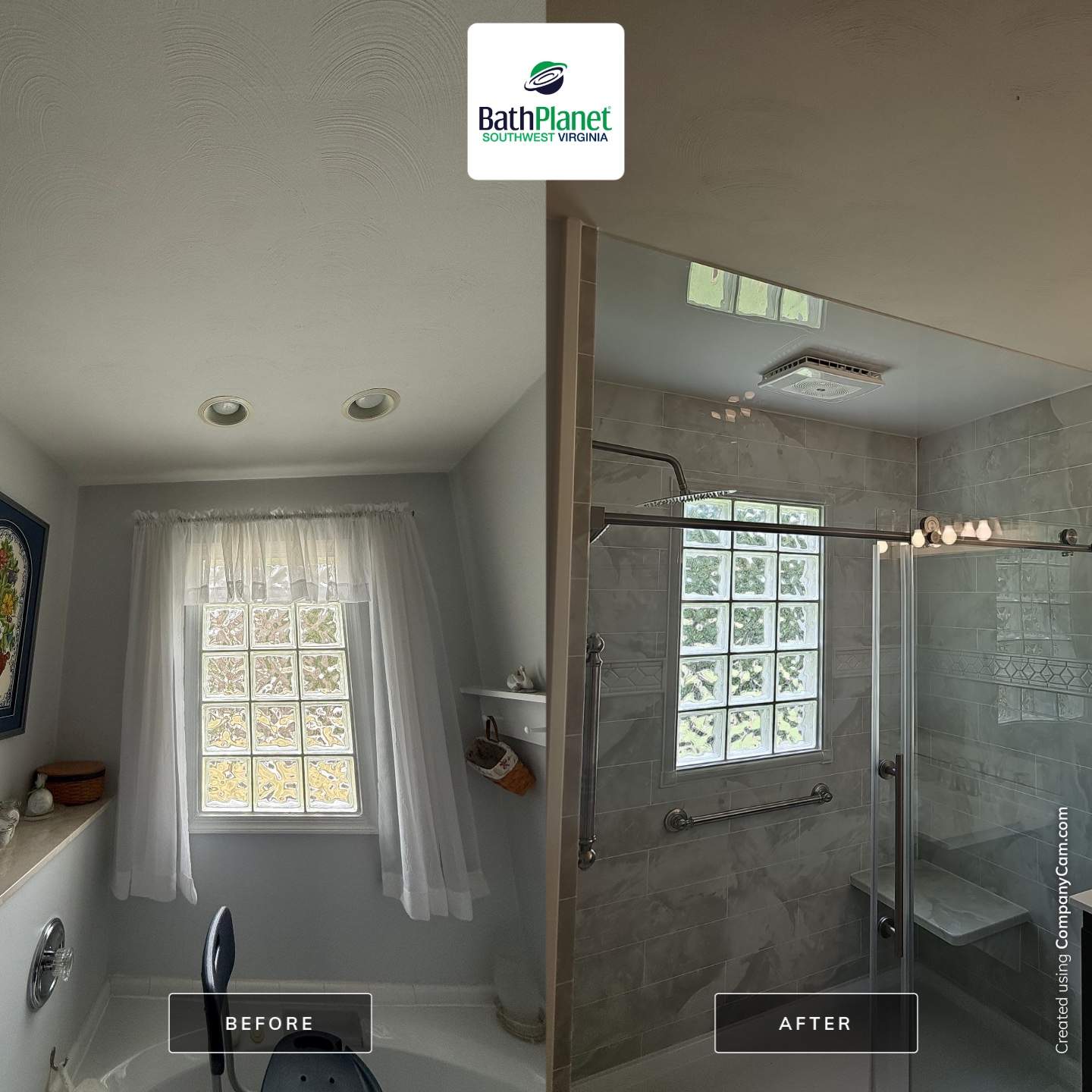 Tub to Shower Remodel by BathPlanet SW Virginia