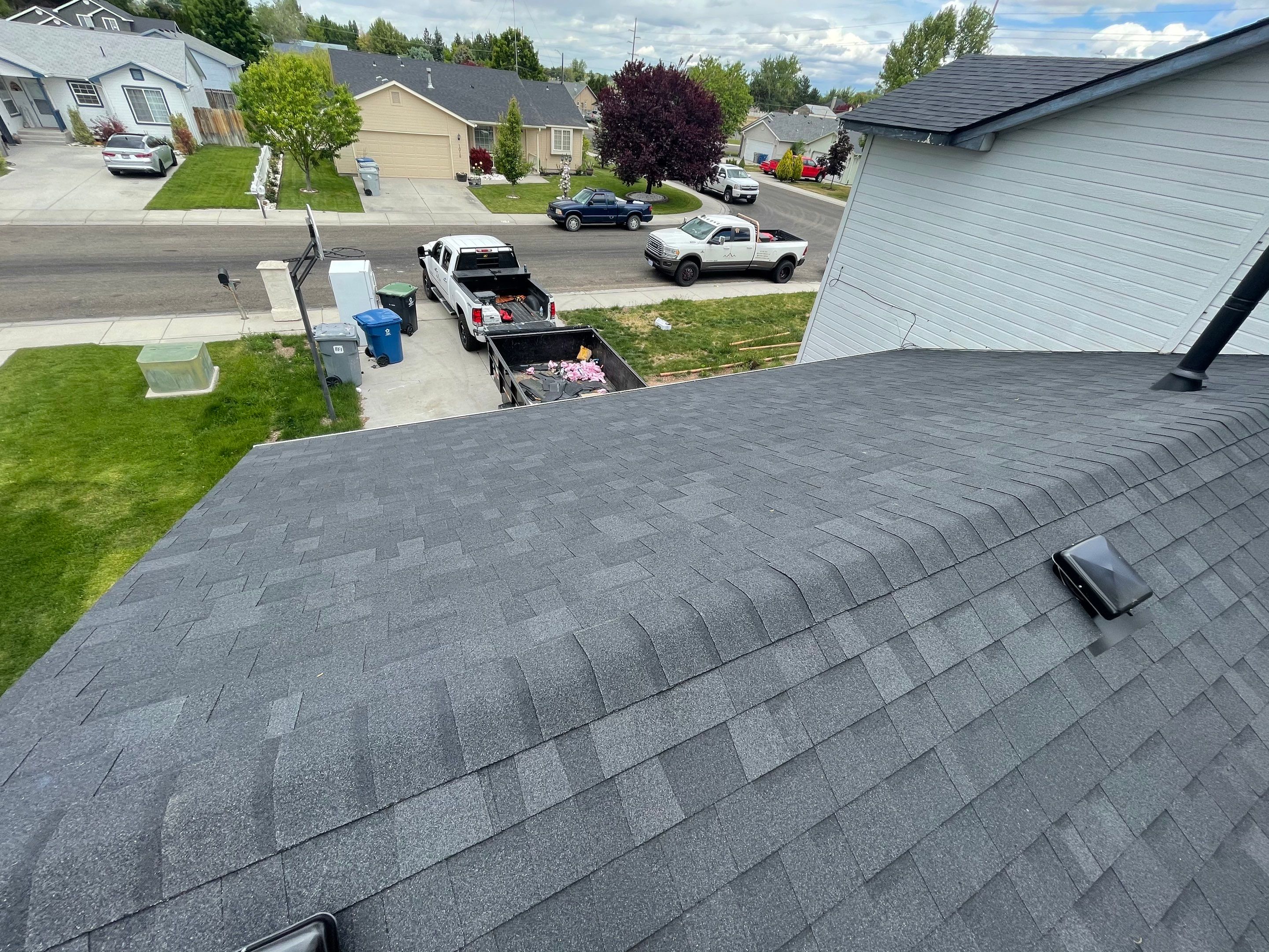 Nampa Idaho Two Story Residential Roofing Installation using Owens Corning by ID Roofing LLC