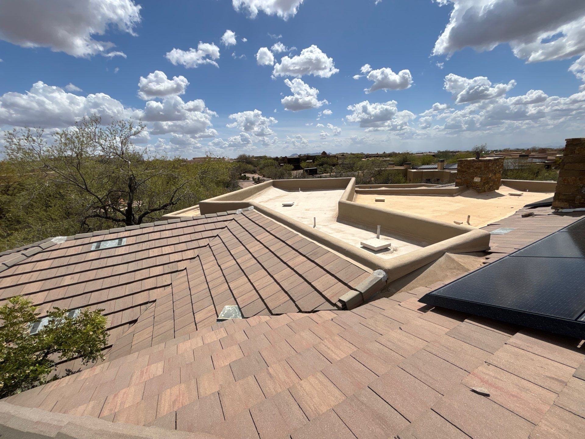 Residential Roofing Repair using Coating/Tile Roof underlayment by C&N Roofing INC
