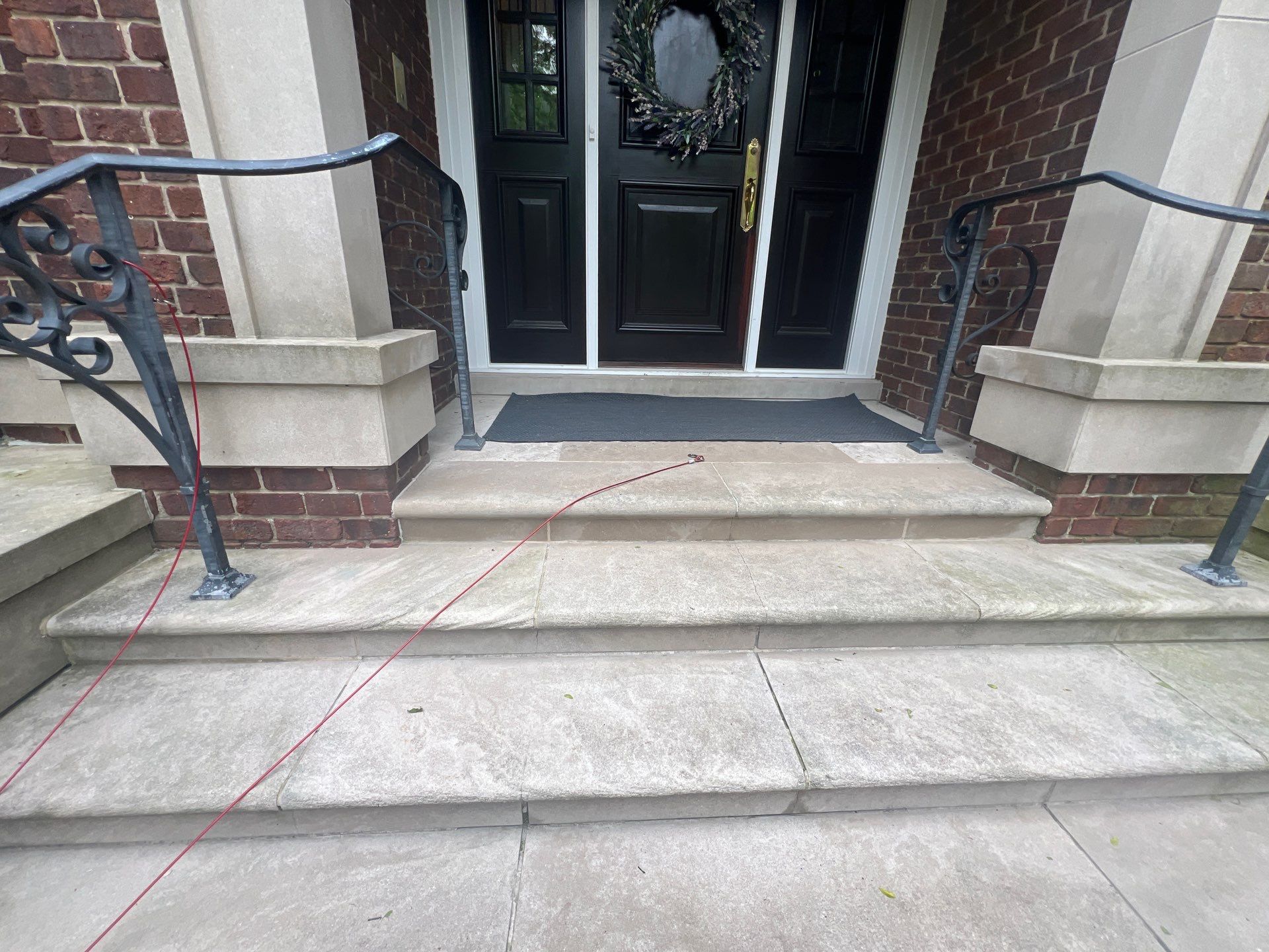 Brick paver clean, sand and seal.  using Algaecide, soft wash soap by Northern Power Washing LLC.
