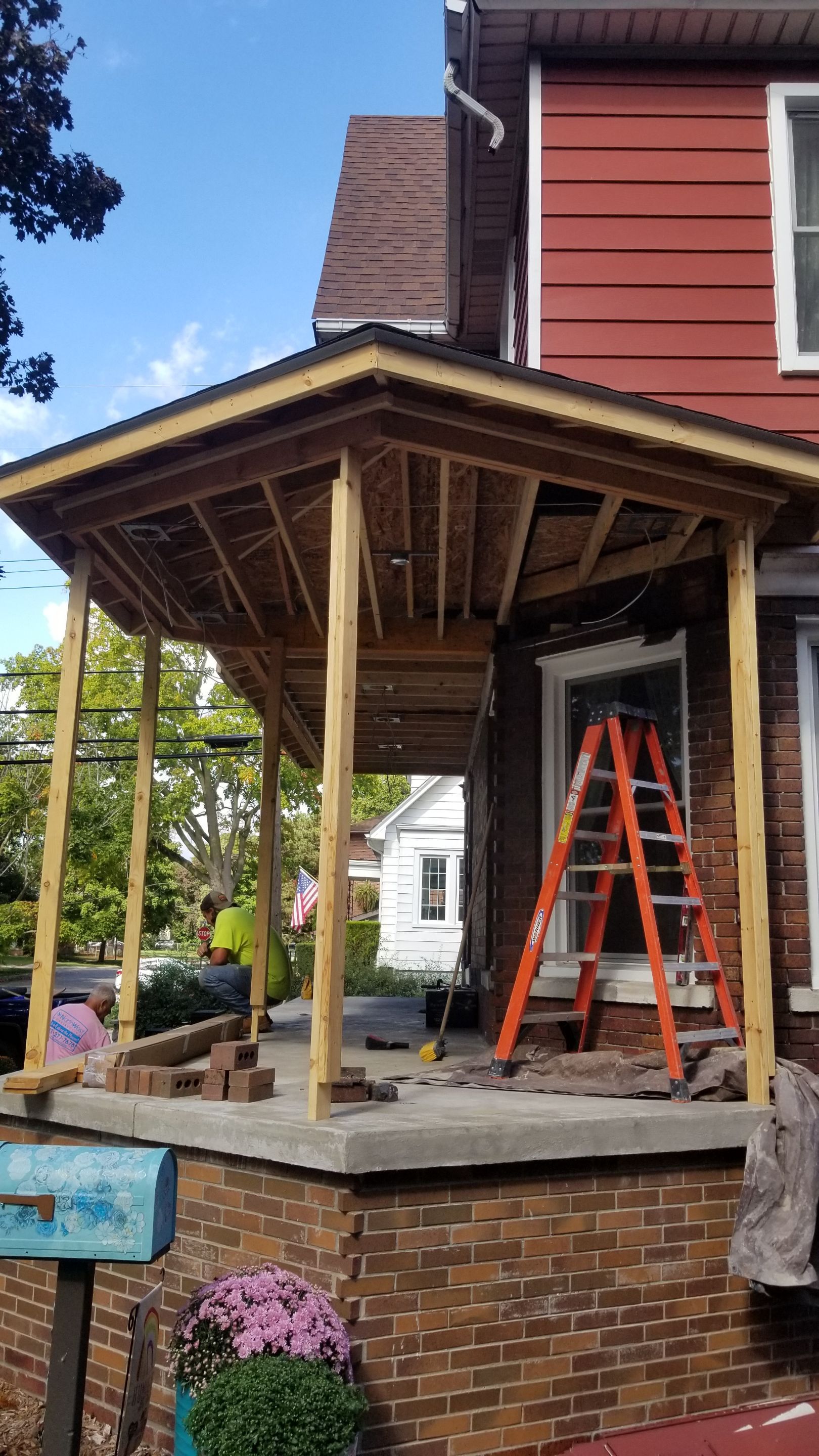 Custom Front Porch on Historic Home by Northwest Construction 