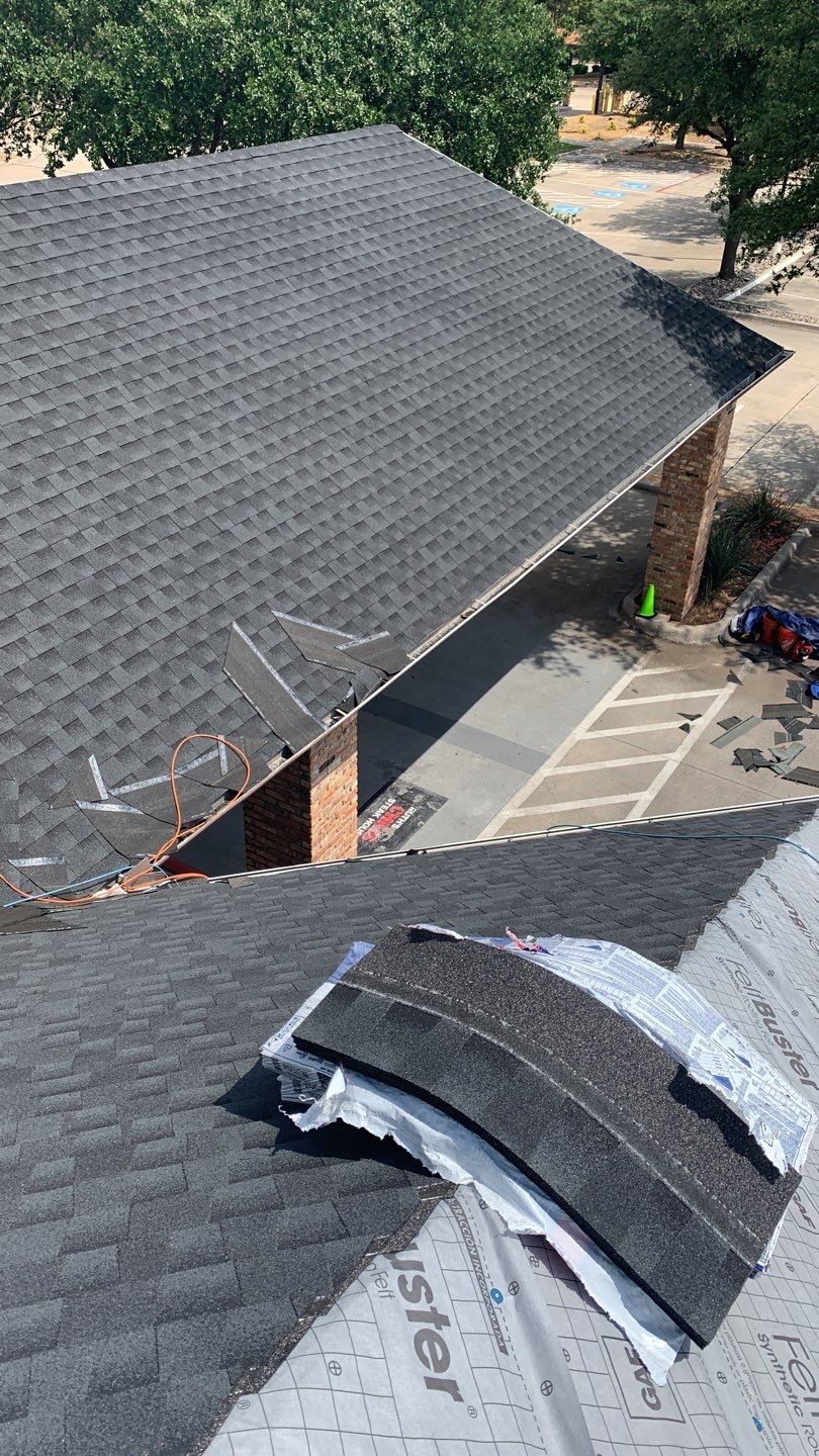 Commercial Roof Installation using GAF Shingles in Dallas Texas by Elite Roofing LLC