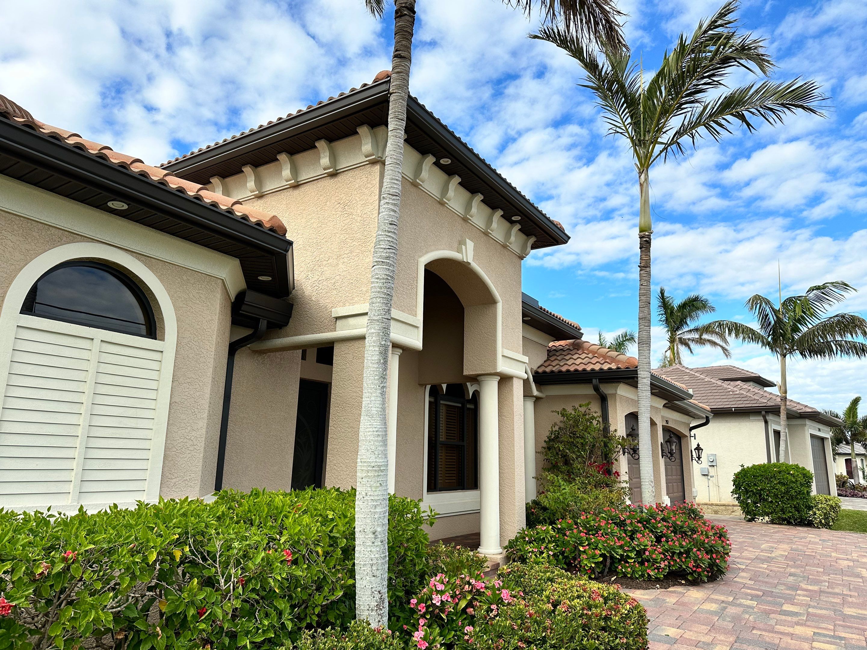 Bronze Downspout Installation in Cape Coral FL by Gutter Professors