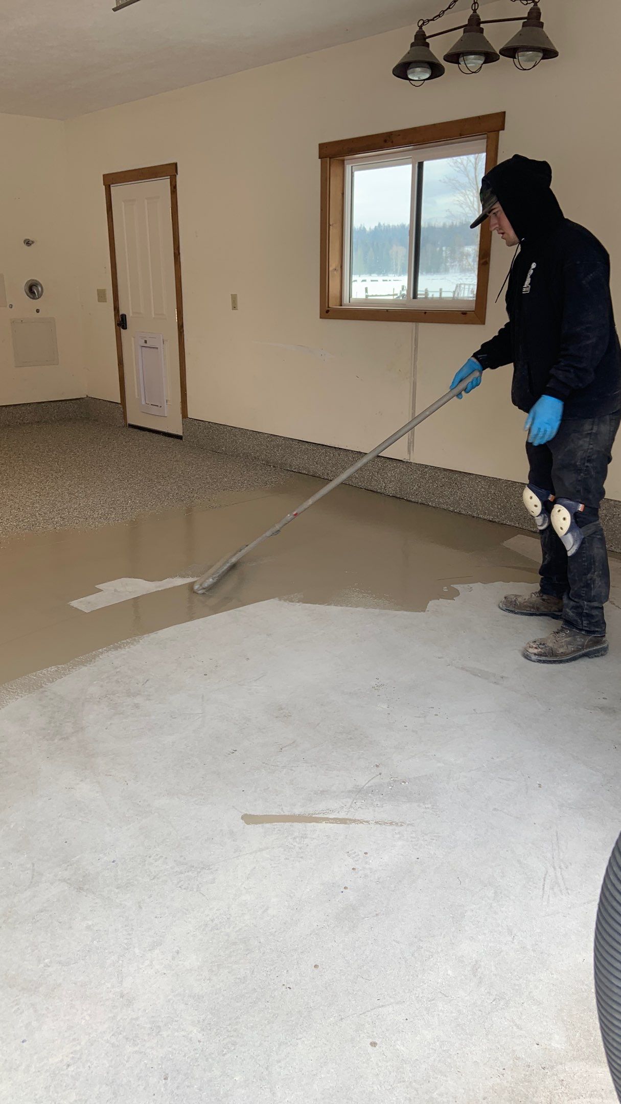 Garage Transformation using Pebble Beach by Croc Coatings, LLC