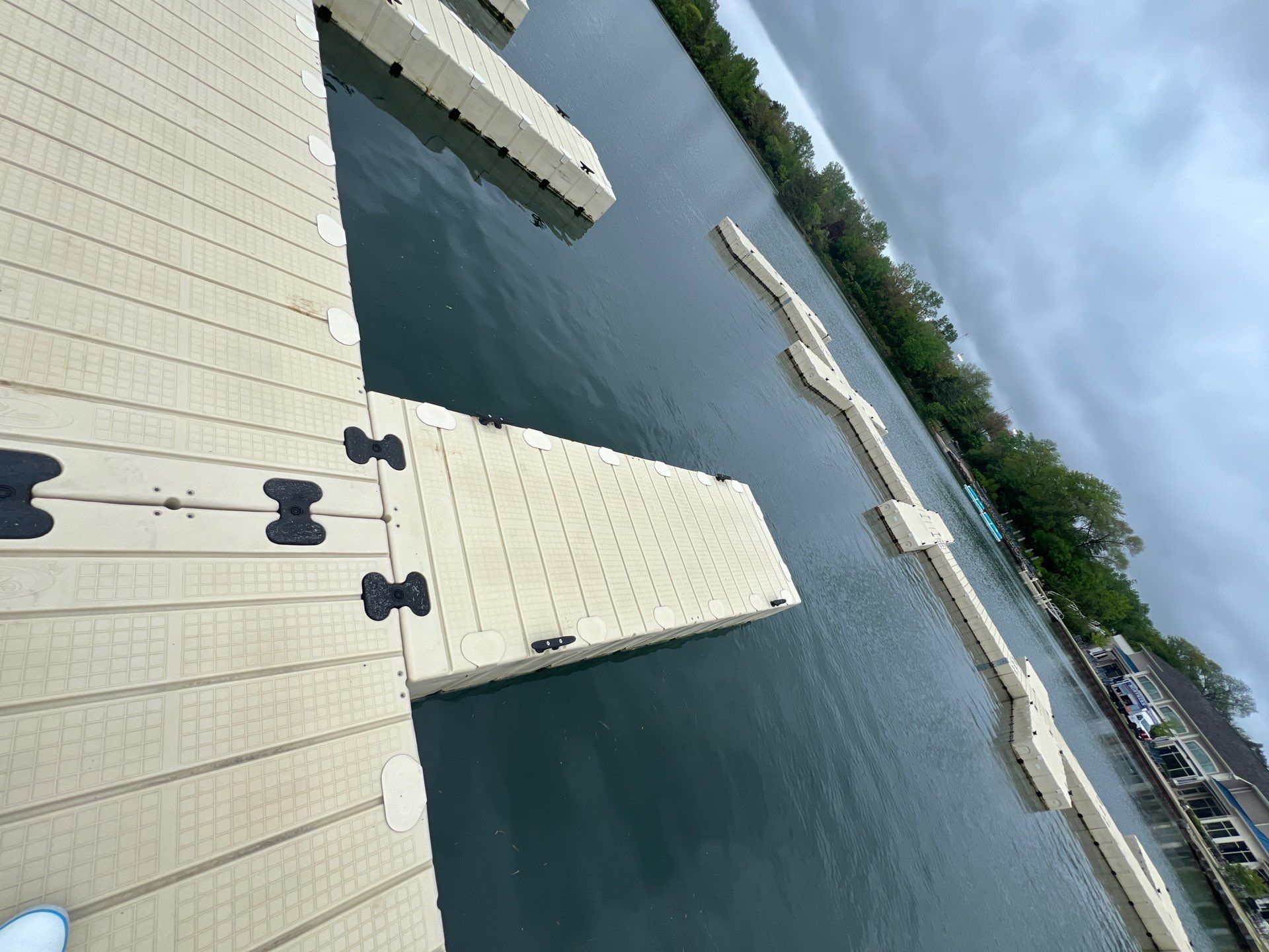 Power washing of floating dock by Northern Power Washing LLC.