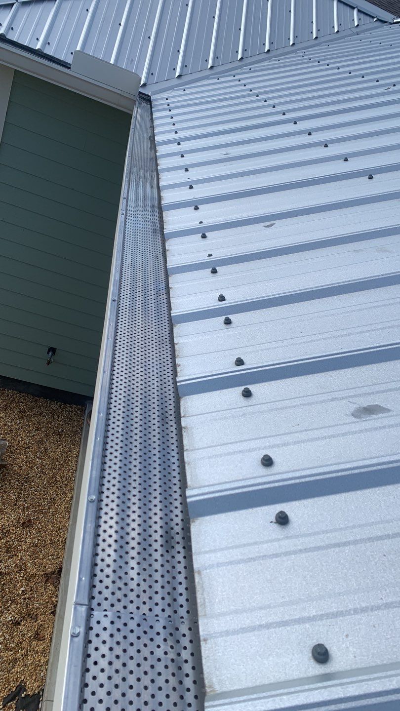 Seamless Gutter Installation Using K-Style Gutters And Gutter Guards by Gutter Professors
