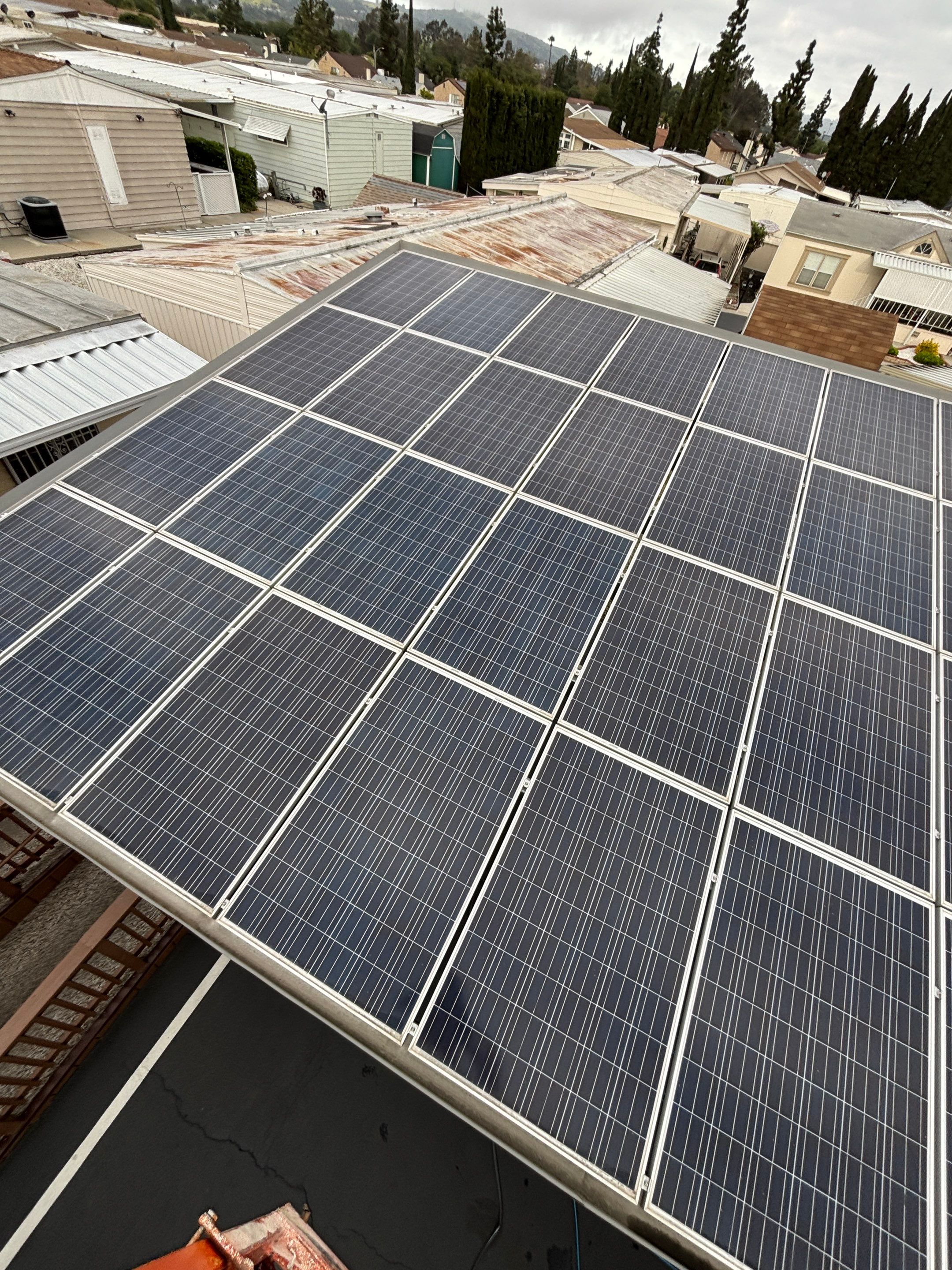 Commercial Solar Cleaning in Rowland Heights for Mobile Home Park by Palm Coast Solar Cleaning