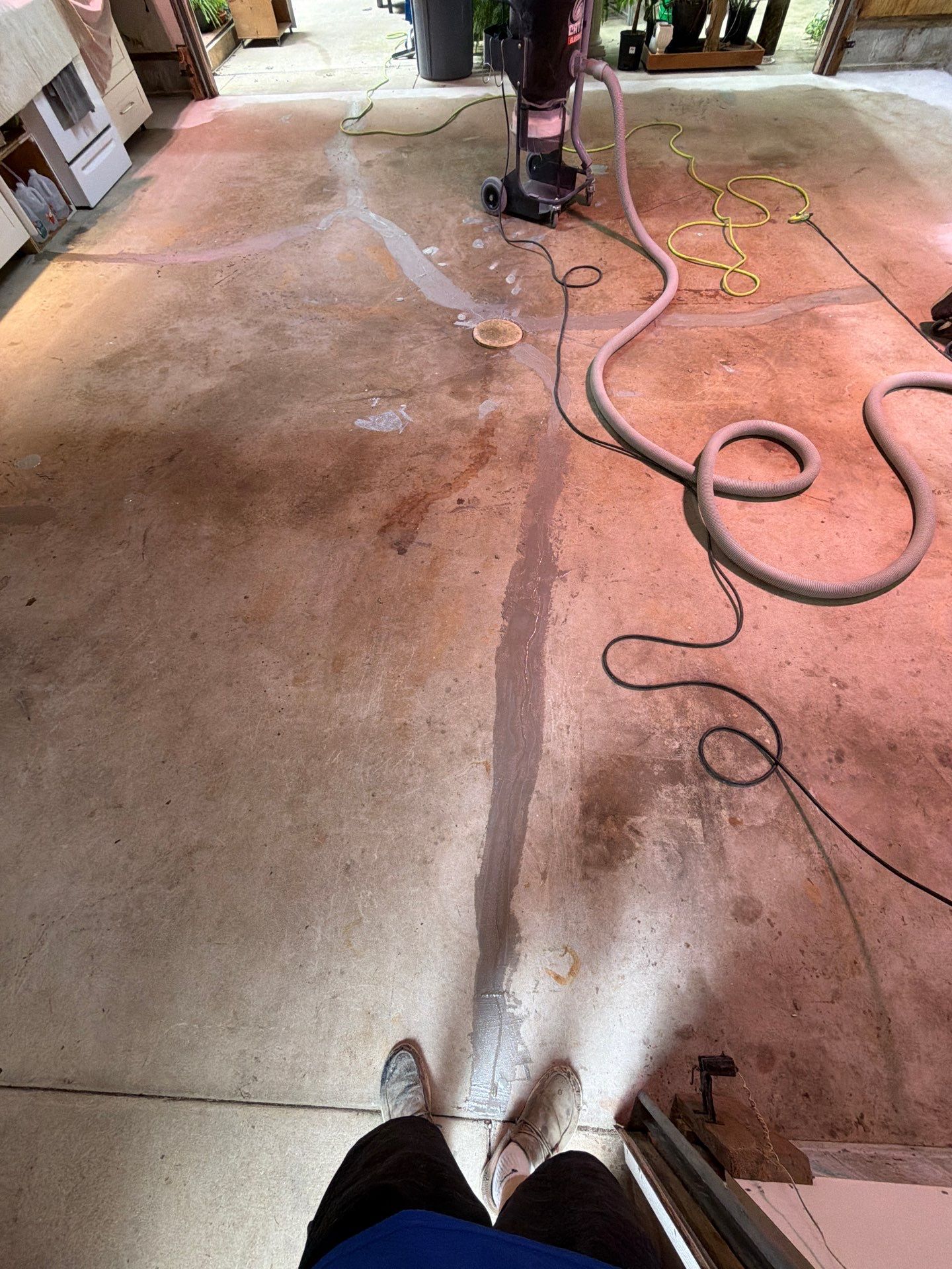 Custom Multi-Colored Epoxy Flake Garage Floor Coating in Montague by Gordon Painting