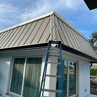 .032 Aluminum 1.5" Mechanical Seam Champagne  by Total Roofing System The Metal Roof Experts