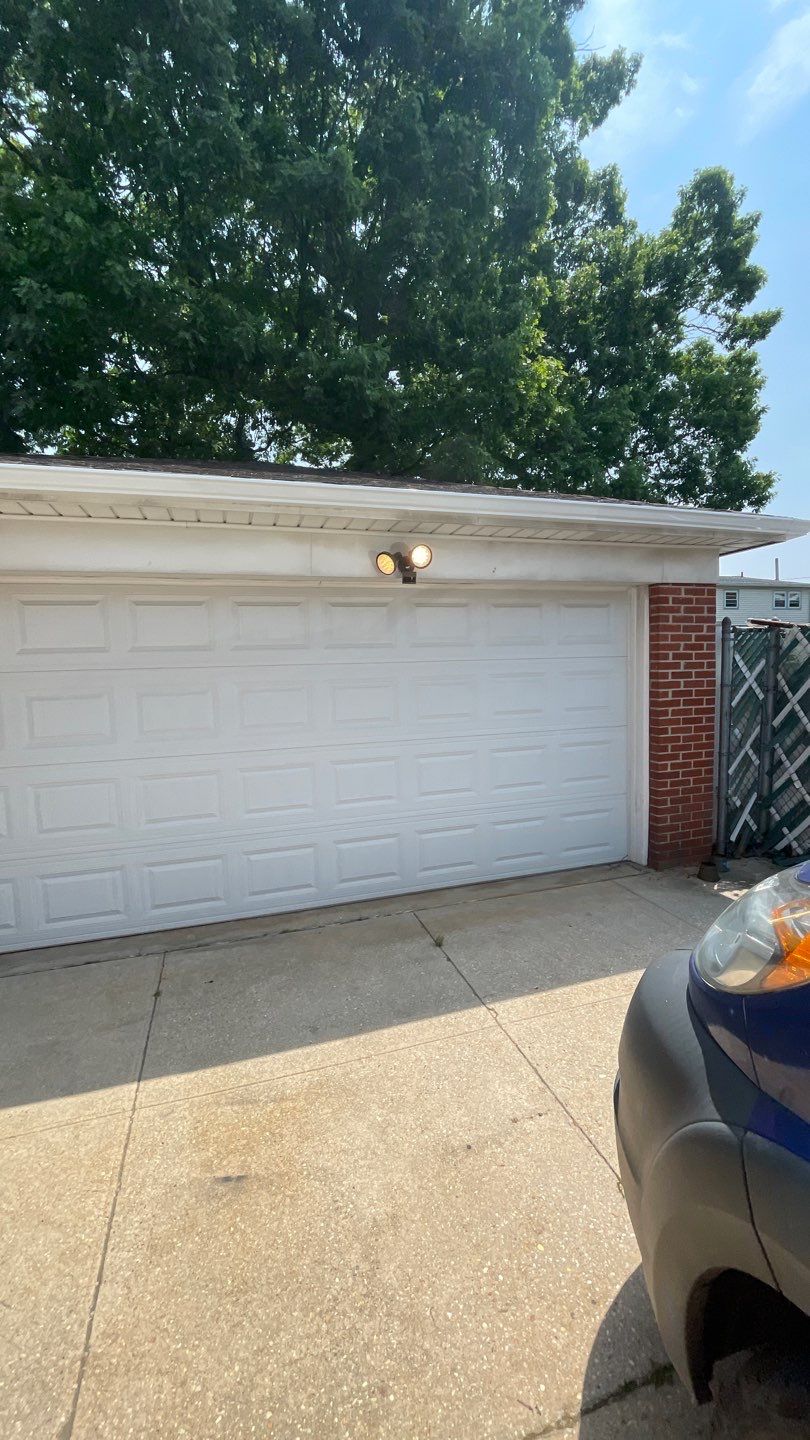 Gutter Installation using 5"white K style seamless gutters and 2x3 white leaders by Above All Gutters 