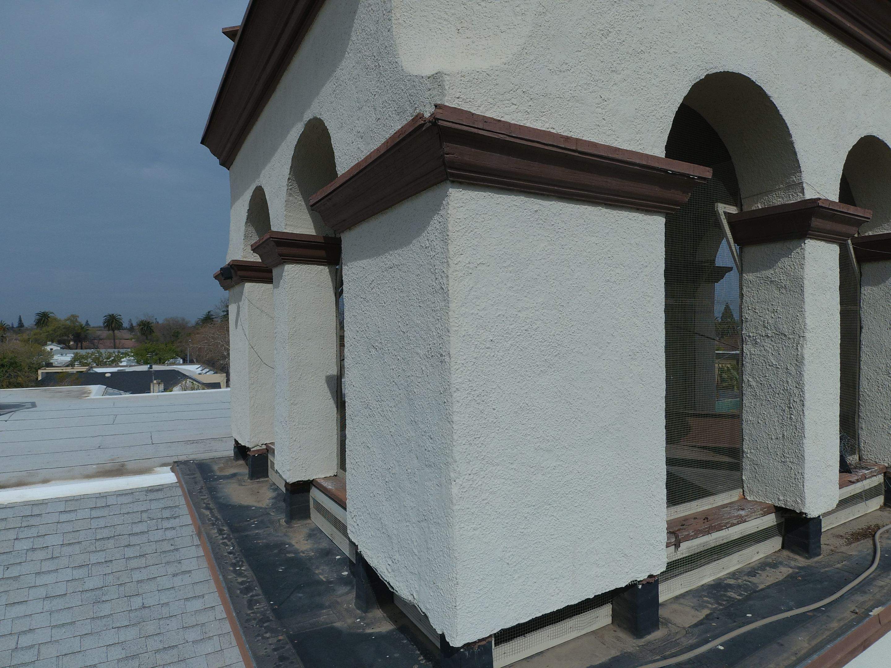  Presbyterian Church repairs to entrance architecture by Straight Edge Roofing Inc