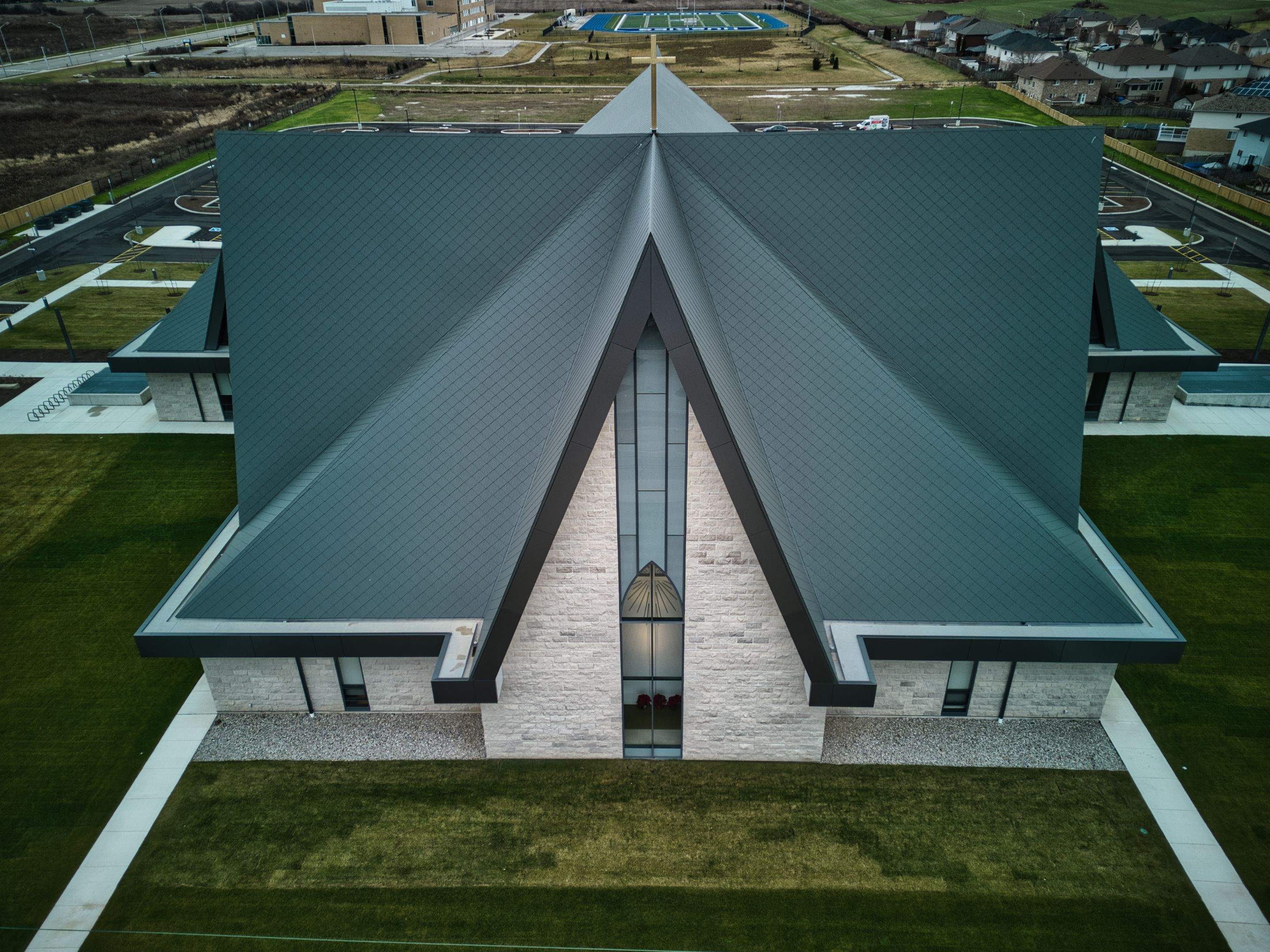 Commercial Roofing Installation using Diamond Tile Metal Shingles , Tpo Flat Roof by Jay Carter Roofing & Sheet Metal