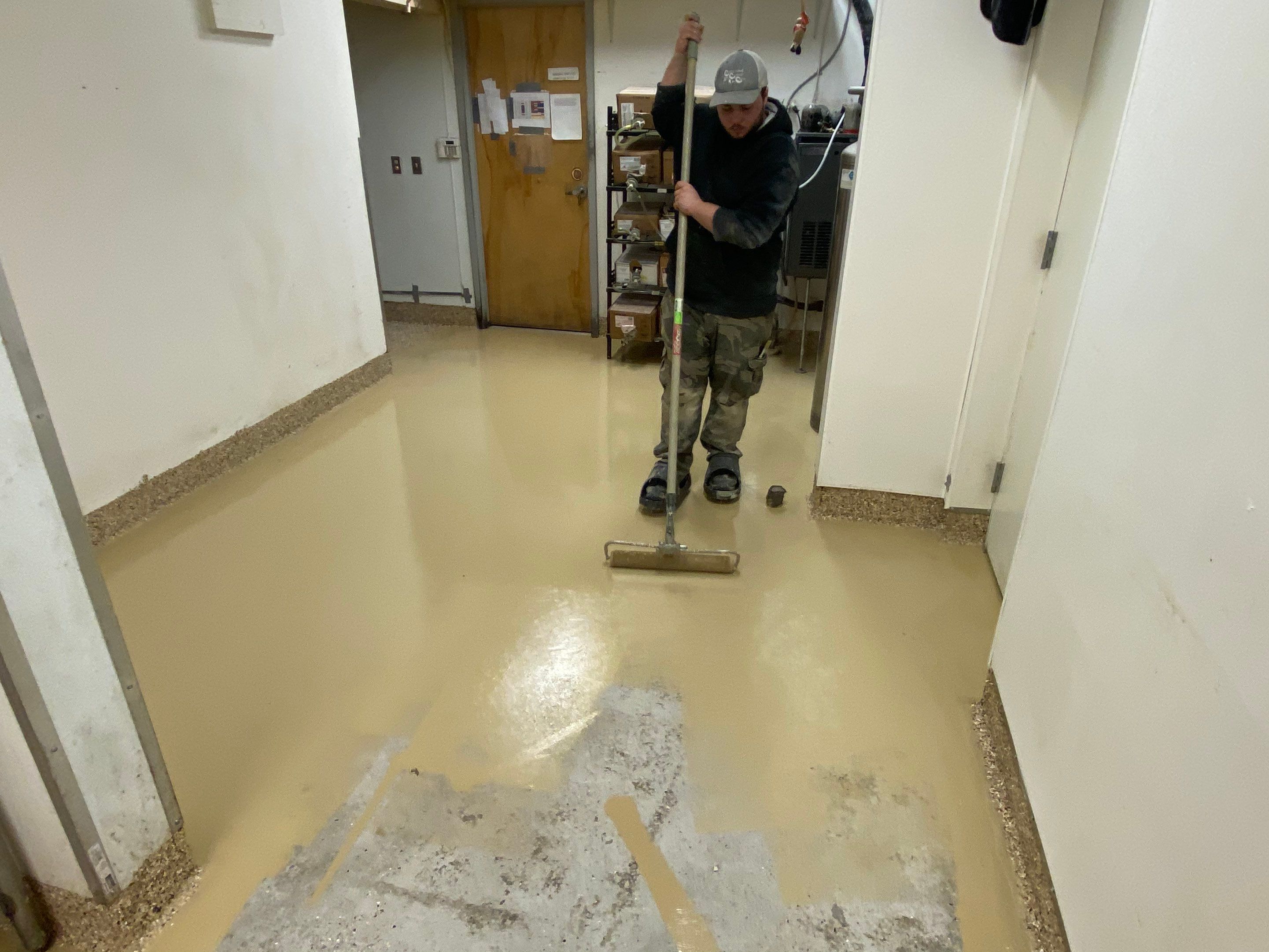 Commercial Floor Transformation using Penntek Evolution System by Croc Coatings, LLC