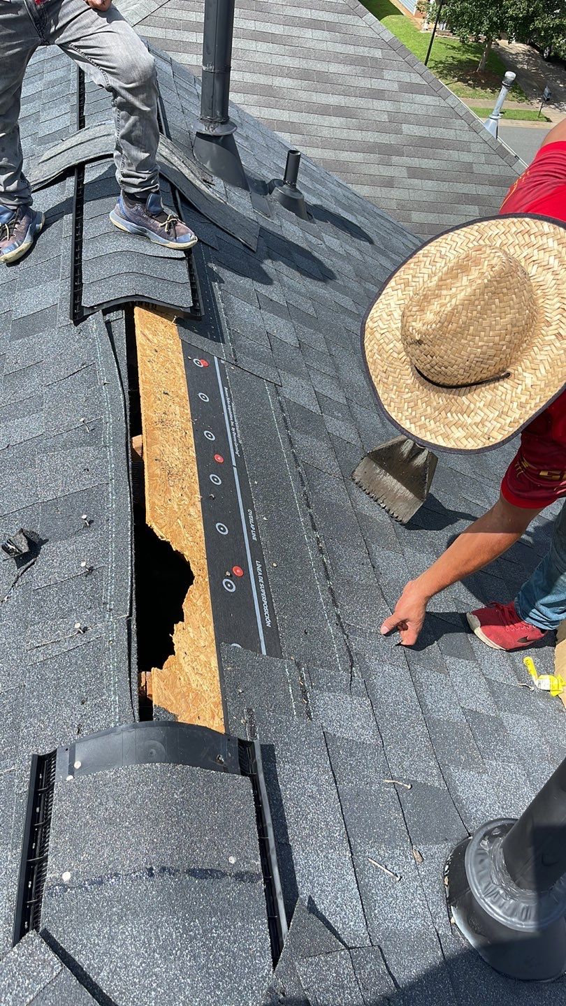 Roof replacement and interior repair by hail damage by Just Brilliant Restoration JBR