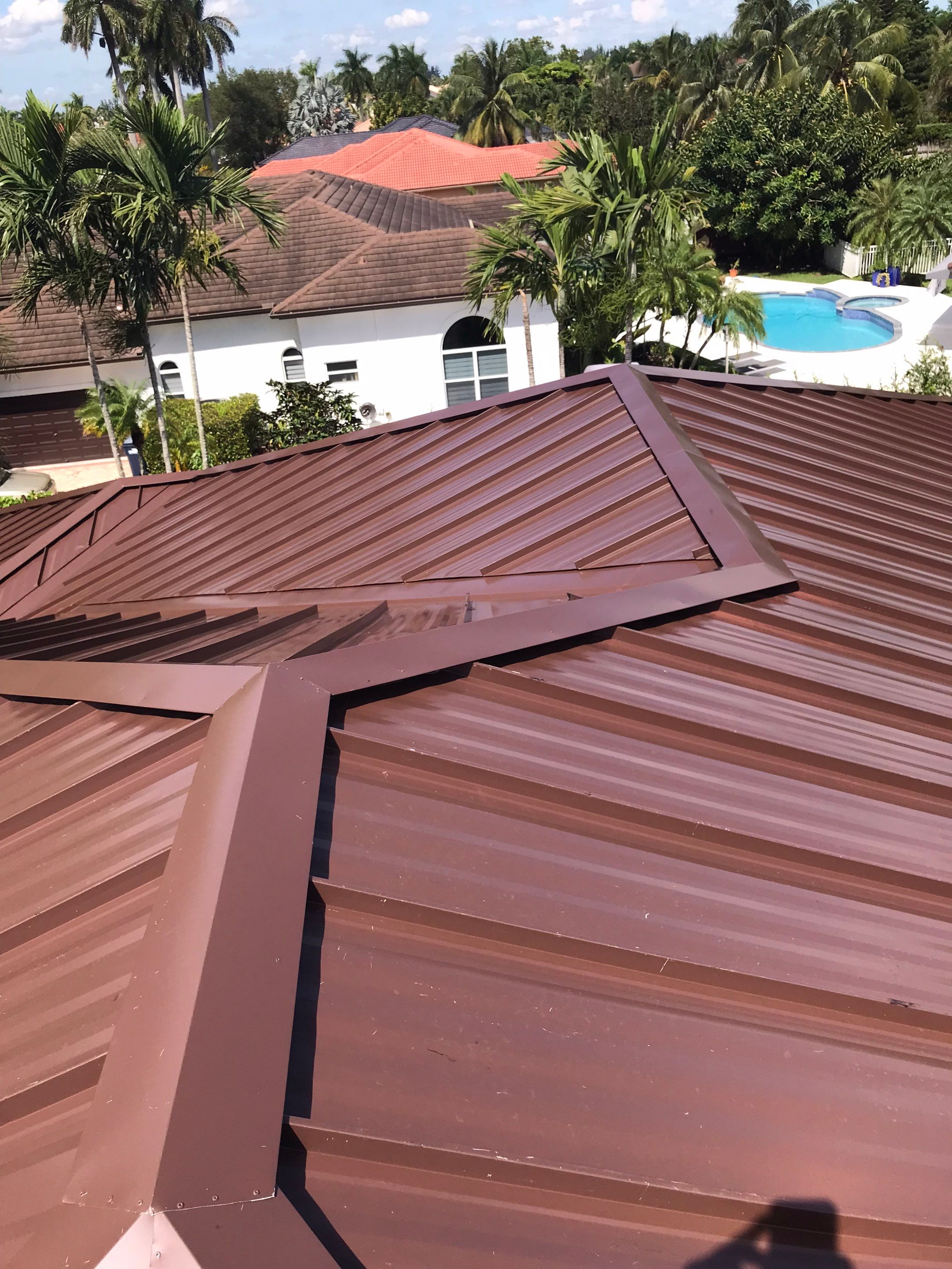 Metal Roof - Galvalume - Mansard Brown by Istueta Roofing