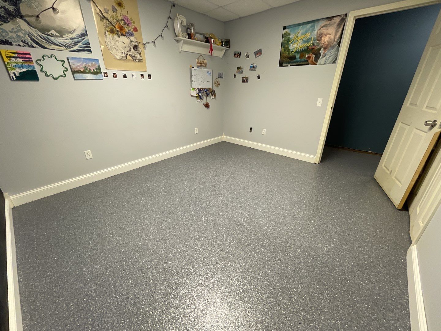 Basement Floor using Granite by Your1DayFloor.com