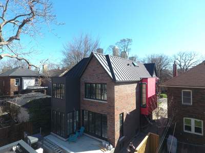 New Home Construction using 24 Ga Standing Seam Metal