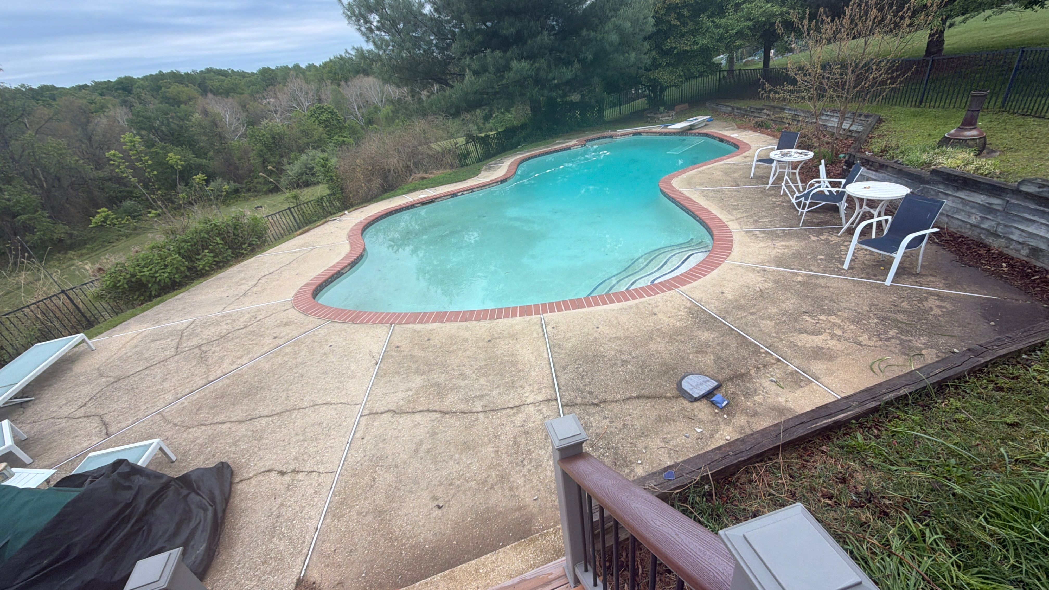 Exterior House Washing and Pool Deck Restoration in West Friendship by Baltimore Pressure Washers Inc.