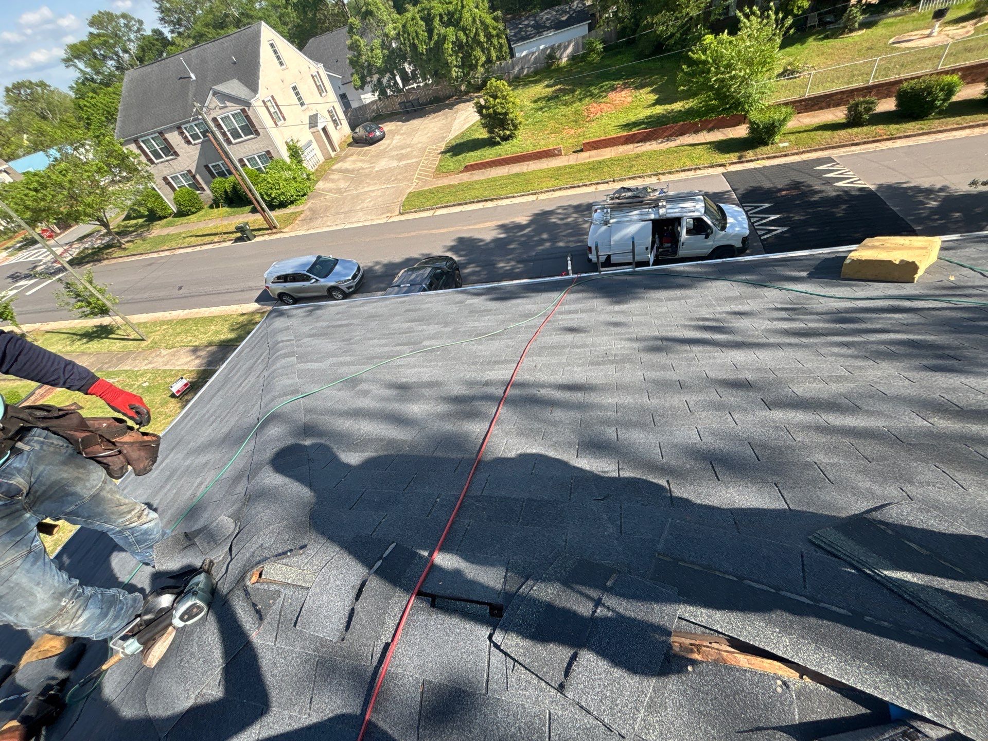 Residential Architectural Shingle Roof Installation and Decking Repair in Greenville by Roofers LLC