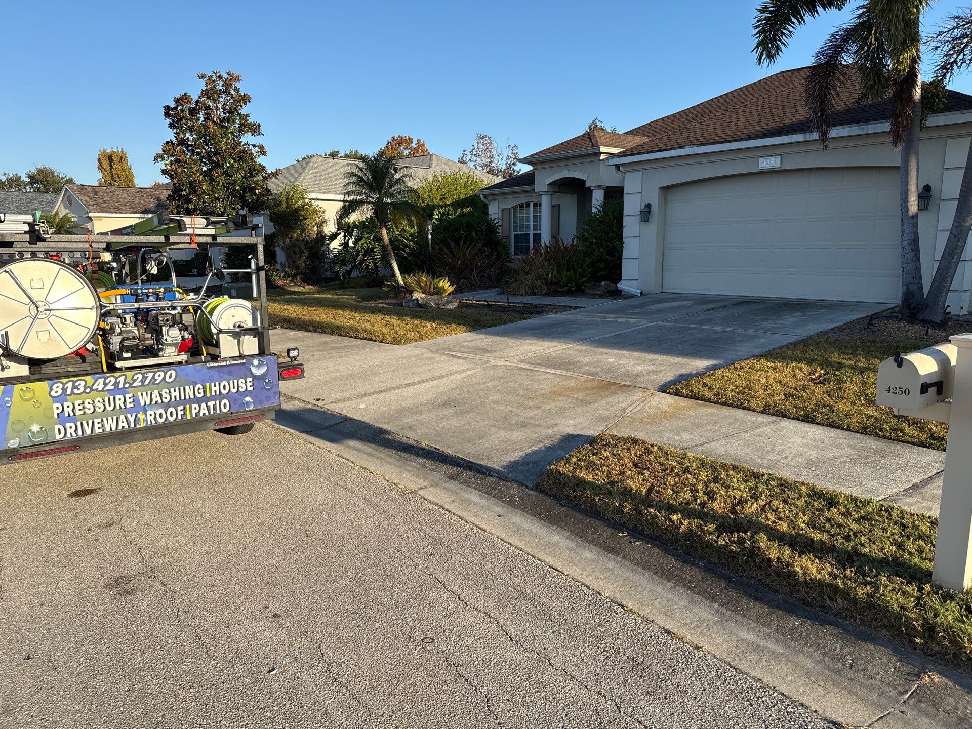 Driveway & Walkway Cleaning Project | Northwood Park, Palmetto FL by Sunshine AquaWash
