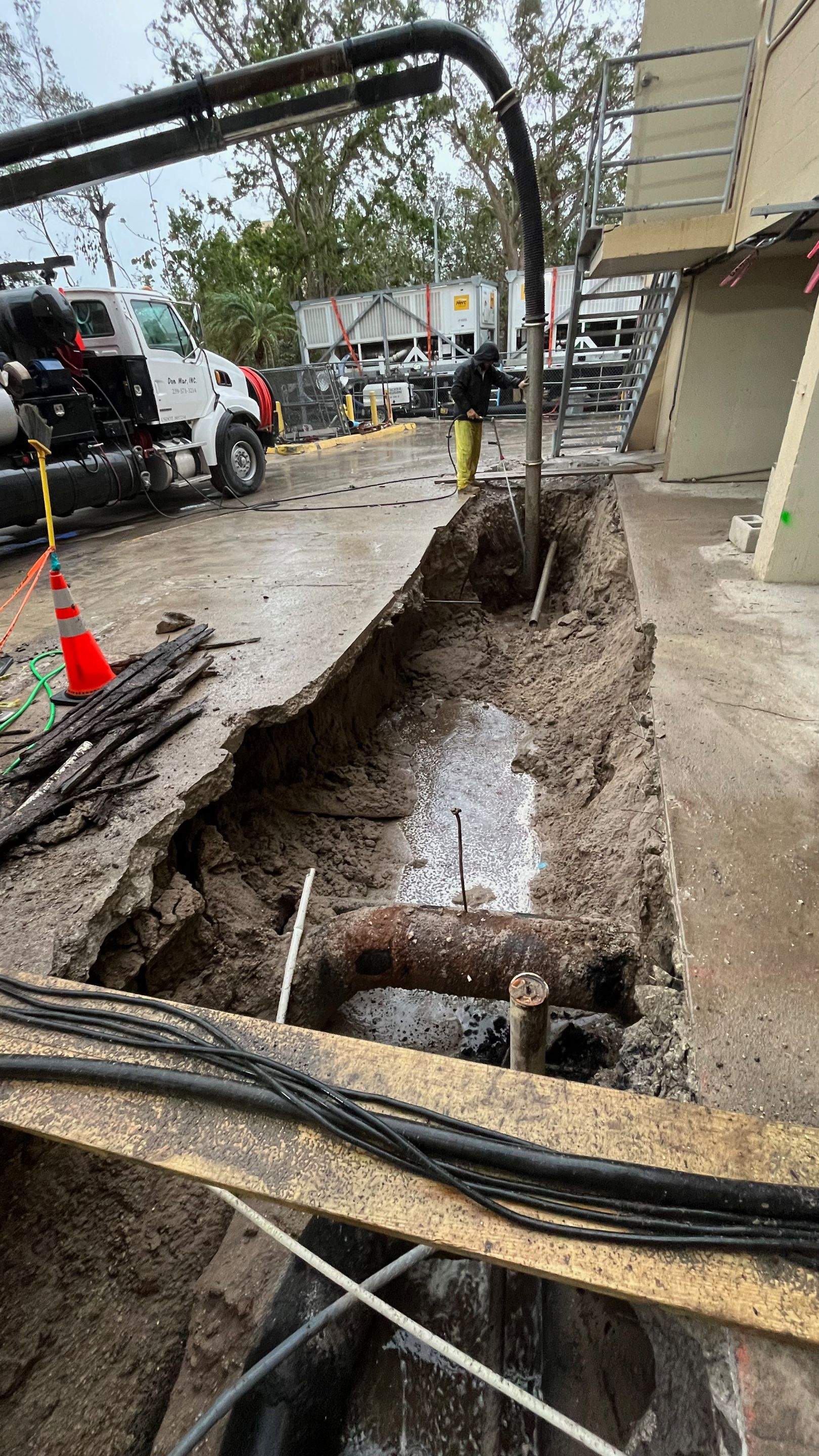 Ritz-Carlton NW Service Area Daylighting by Don Mar, Inc. Storm Water Solutions