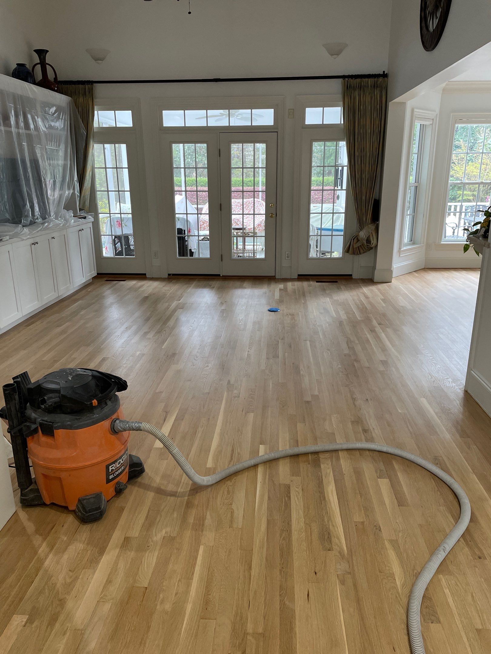 Sand and Refinish using Bona Waterbased by Footprints Floors of Coastal Carolina