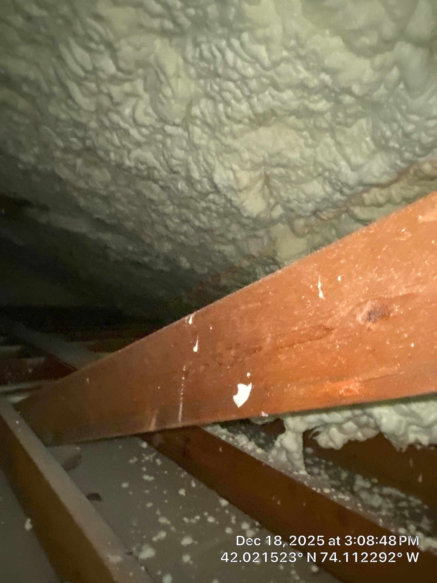 Attic Insulation using open cell spray foam by NYS Foam & Energy