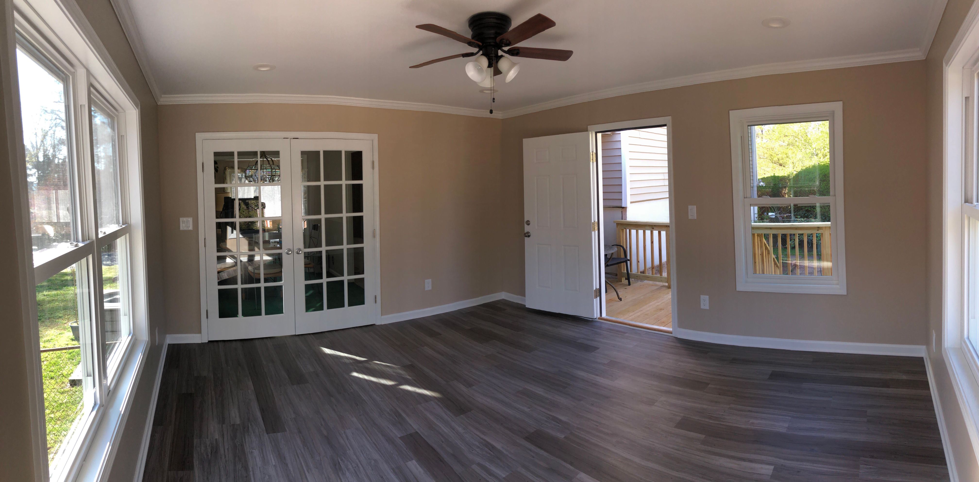 Sunroom Addition and Custom Wood Deck Installation in Marietta by Swift Home Renovations