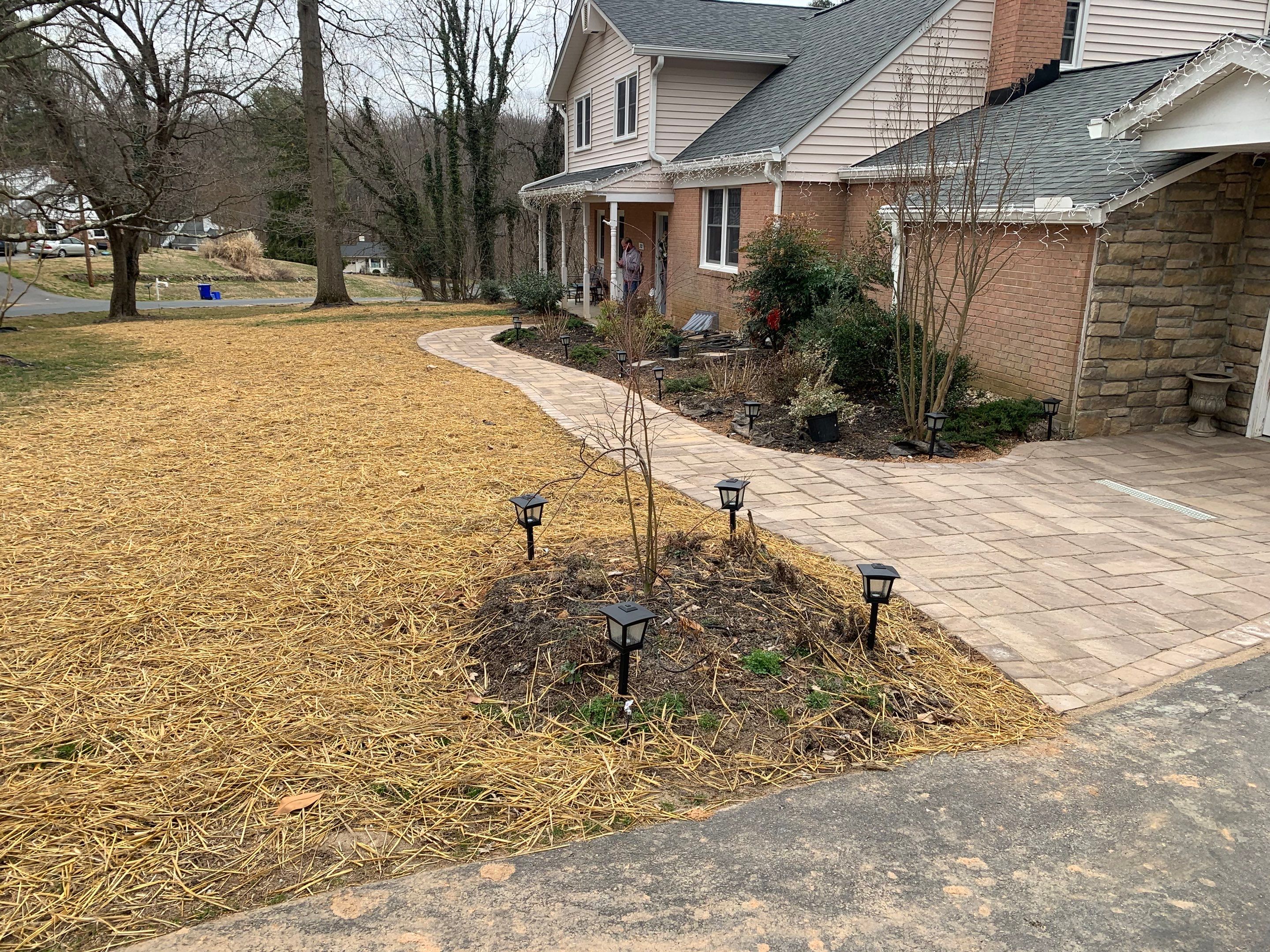 Front Walkway Remodel using Techo-Bloc Pavers by The Smet Companies, LLC