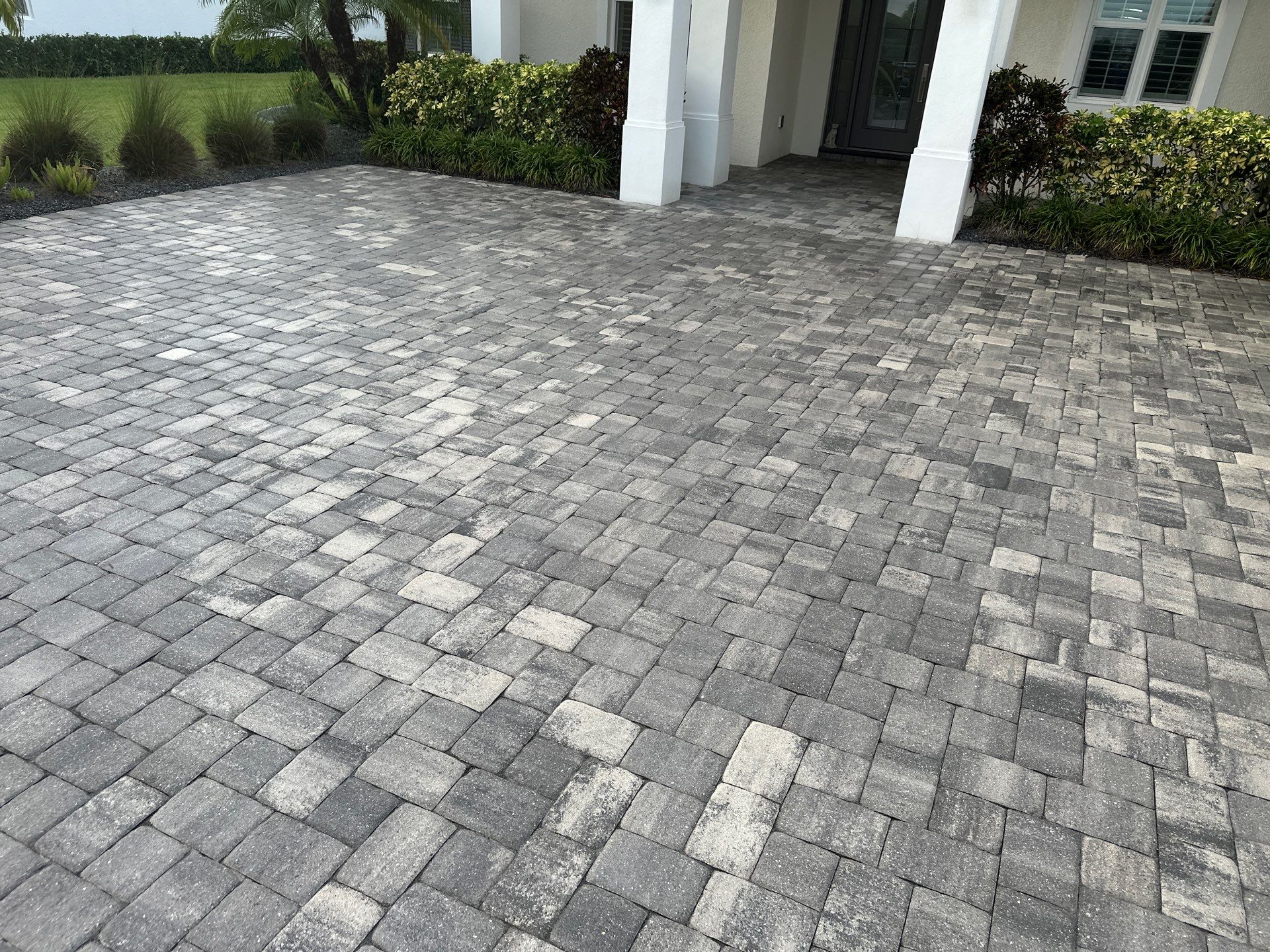 Paver Driveway, Sidewalk, and Culvert Cleaning in Winding River Community, Bradenton, FL by Sunshine AquaWash