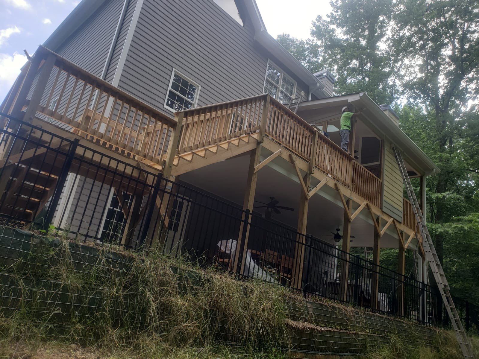 Exterior Painting and Screened Porch Refresh in Mableton, Georgia by Swift Home Renovations