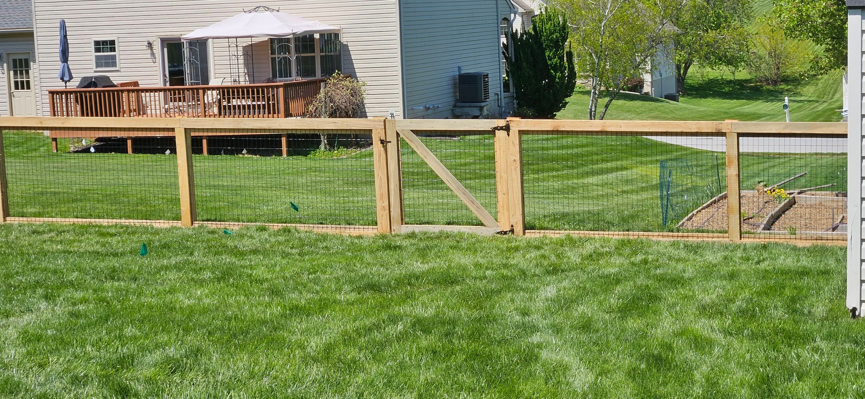 Picture Frame with Black Coated Wire by Kingdom Fence & Supply