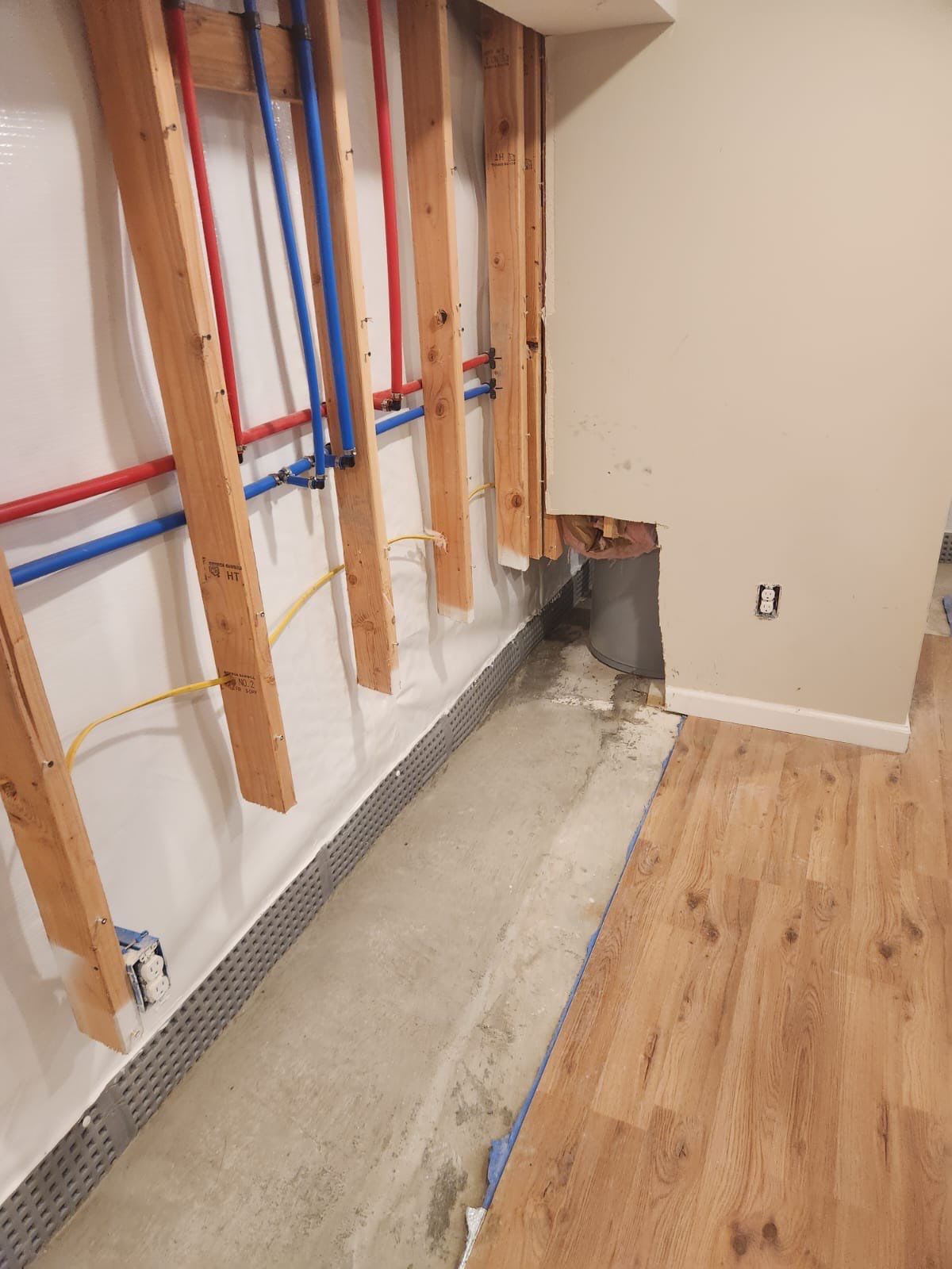 Interior French Drain & Wall Vapor Barrier Boonton NJ by Pure Service Pro, LLC 