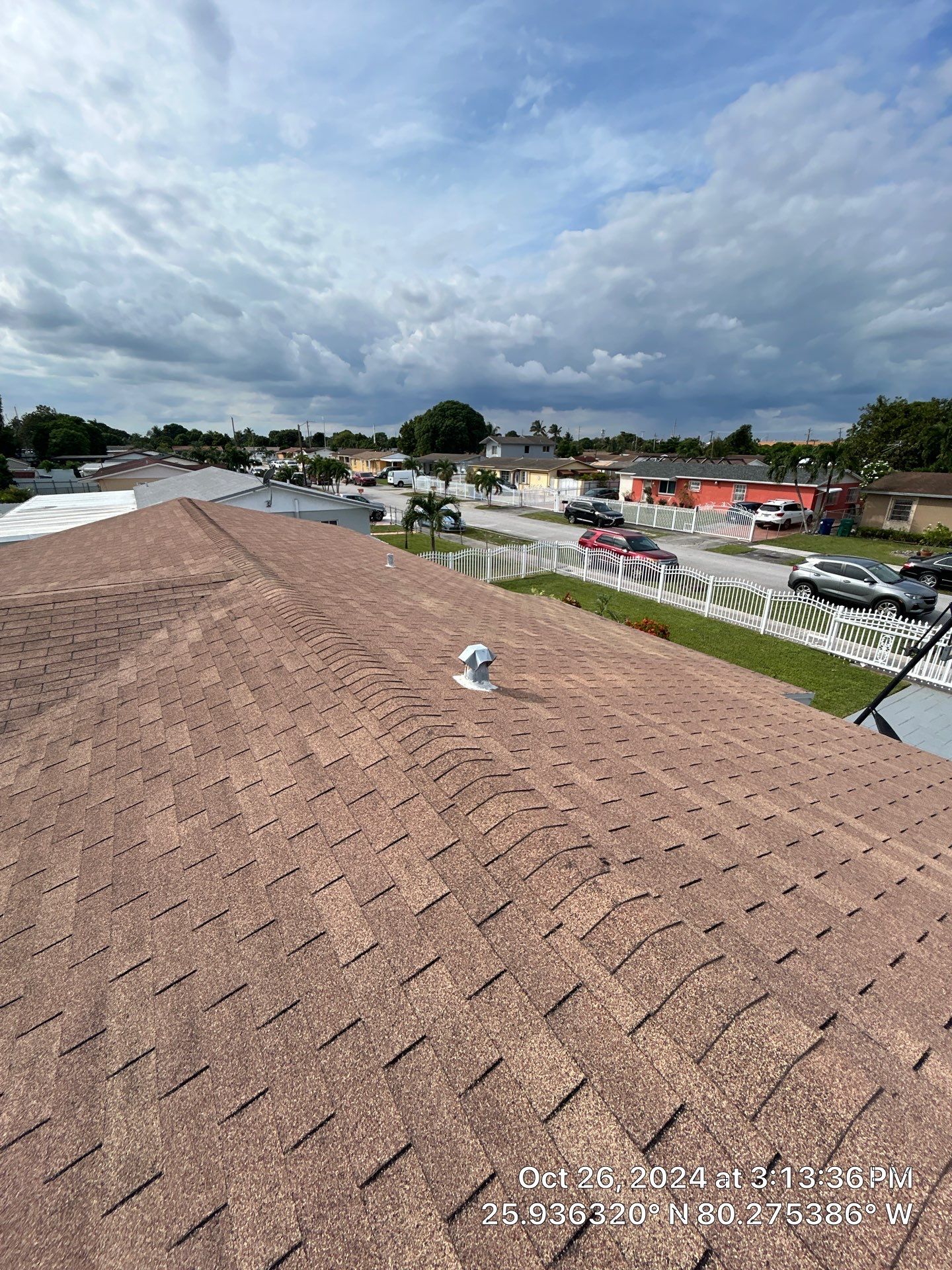 RESIDENTAL METAL REROOF 24 GUAGE DOVE GRAY 1-1/2" MECHANICAL SEAM METAL POLYGLASS POLYSTICK XFR by Earl W. Johnston Roofing 