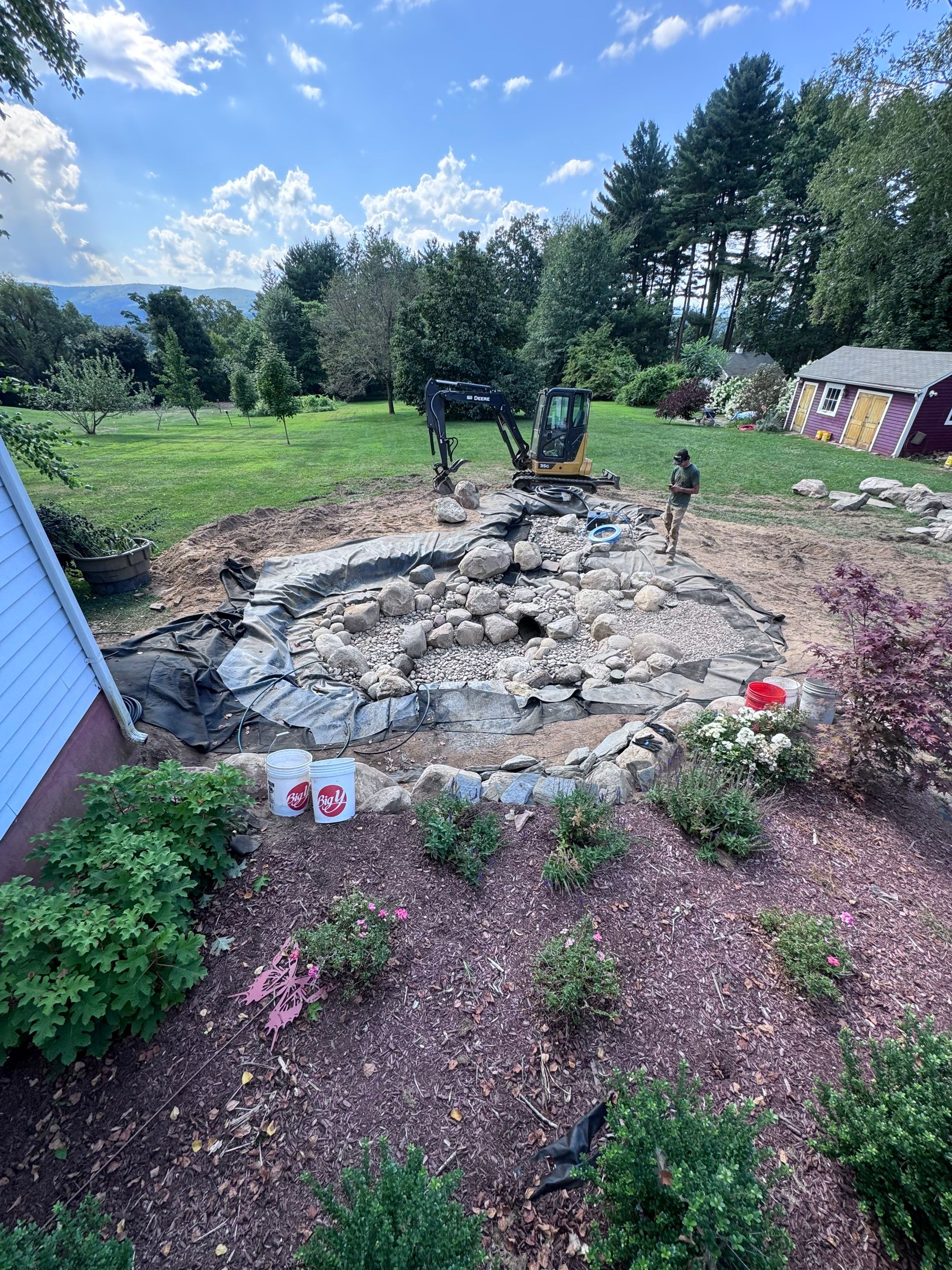 NEW 13’x18’x3' koi pond with 8' waterfall and lots of extra features by Wicked Water Gardens