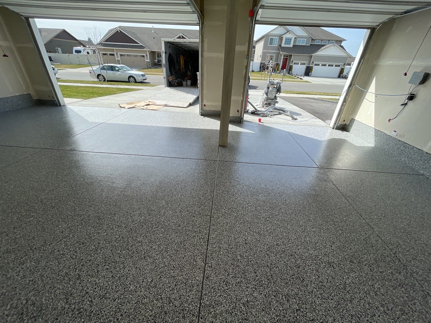 Garage Transformation using Domino by Croc Coatings, LLC
