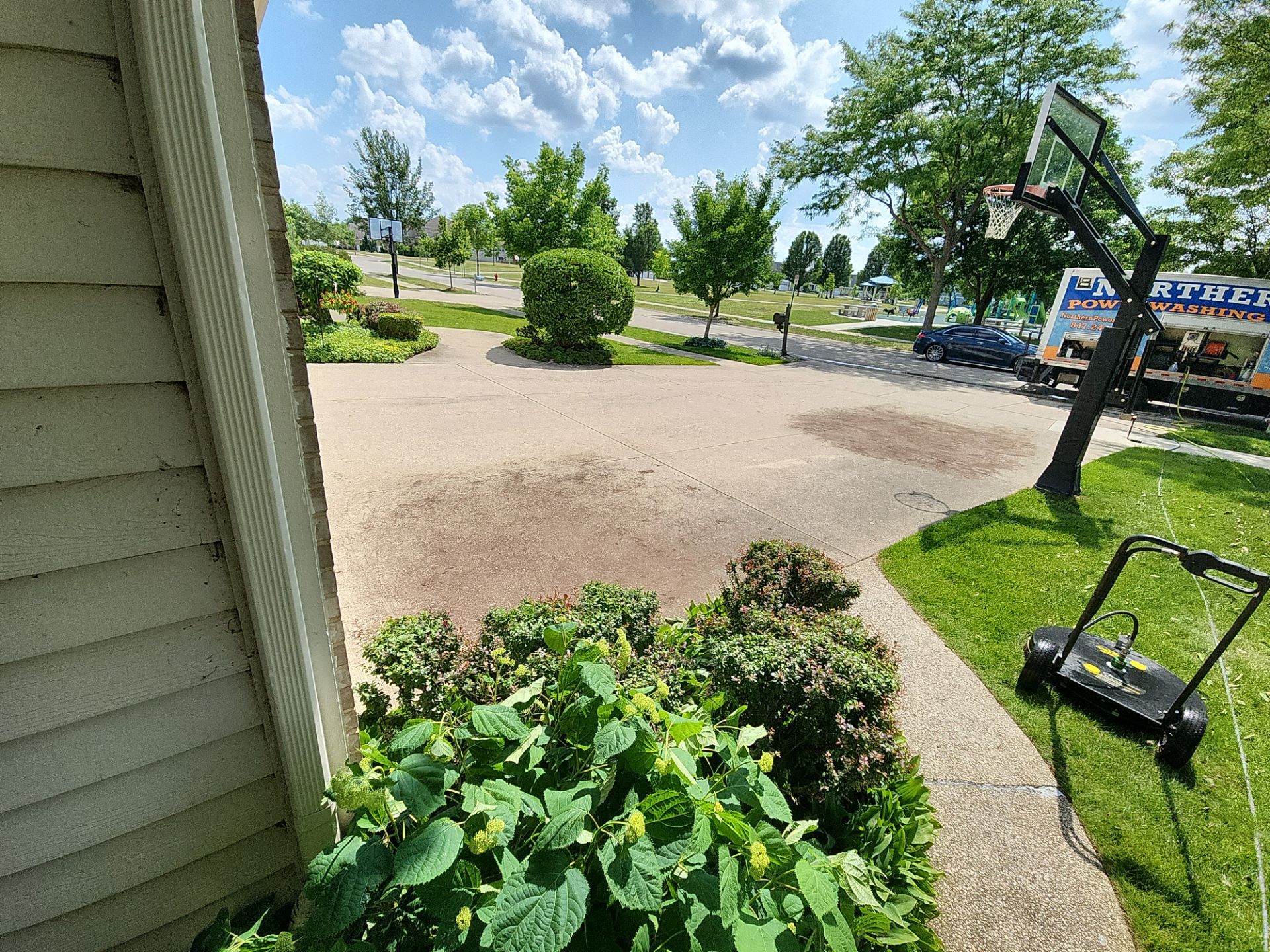 Aggregate concrete cleaning by Northern Power Washing LLC.