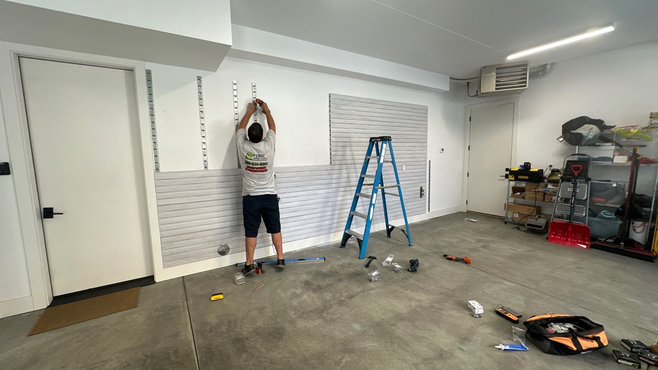 Garage Transformation using Pebble Beach by Croc Coatings, LLC